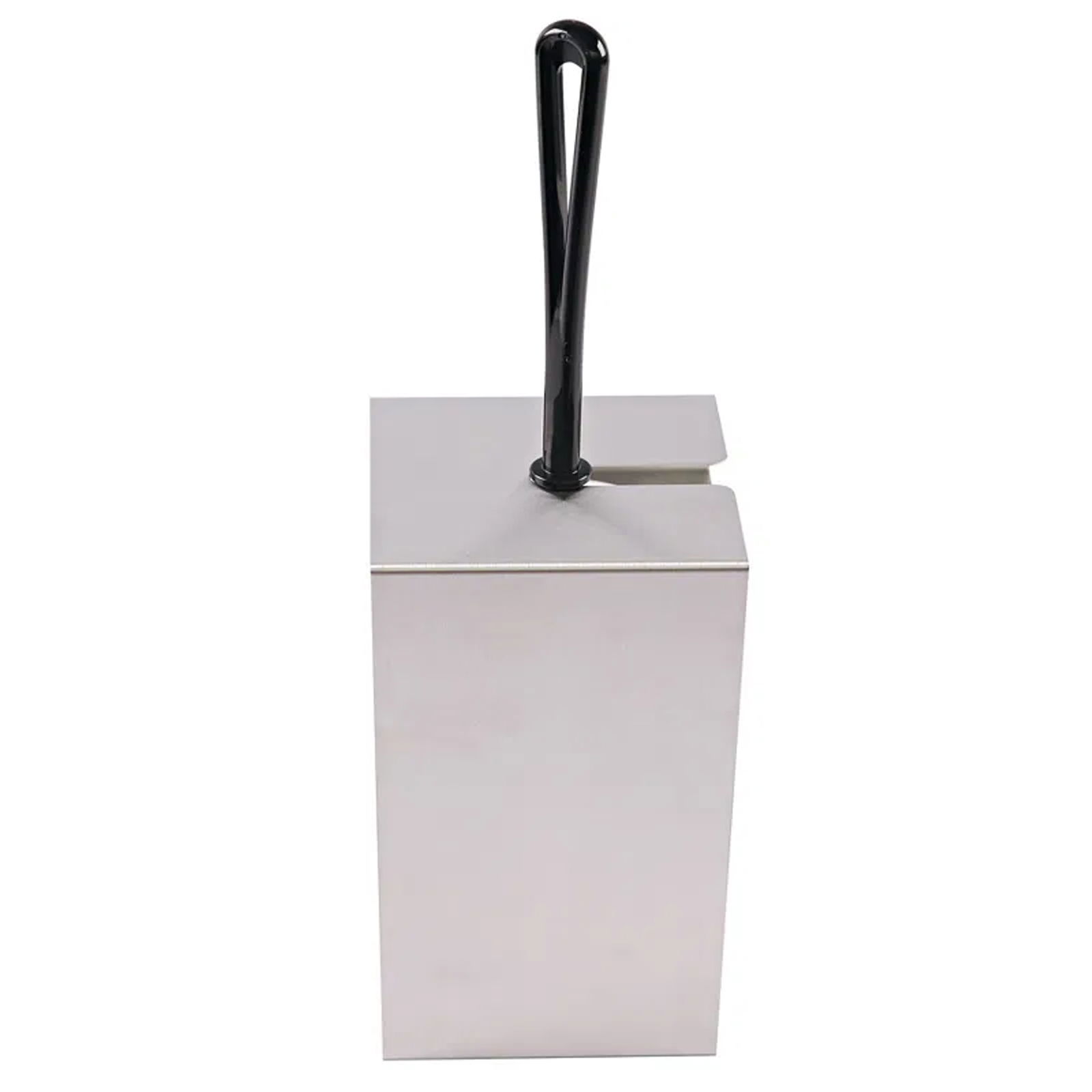 Portaspazzola WC in acciaio inox con spazzola