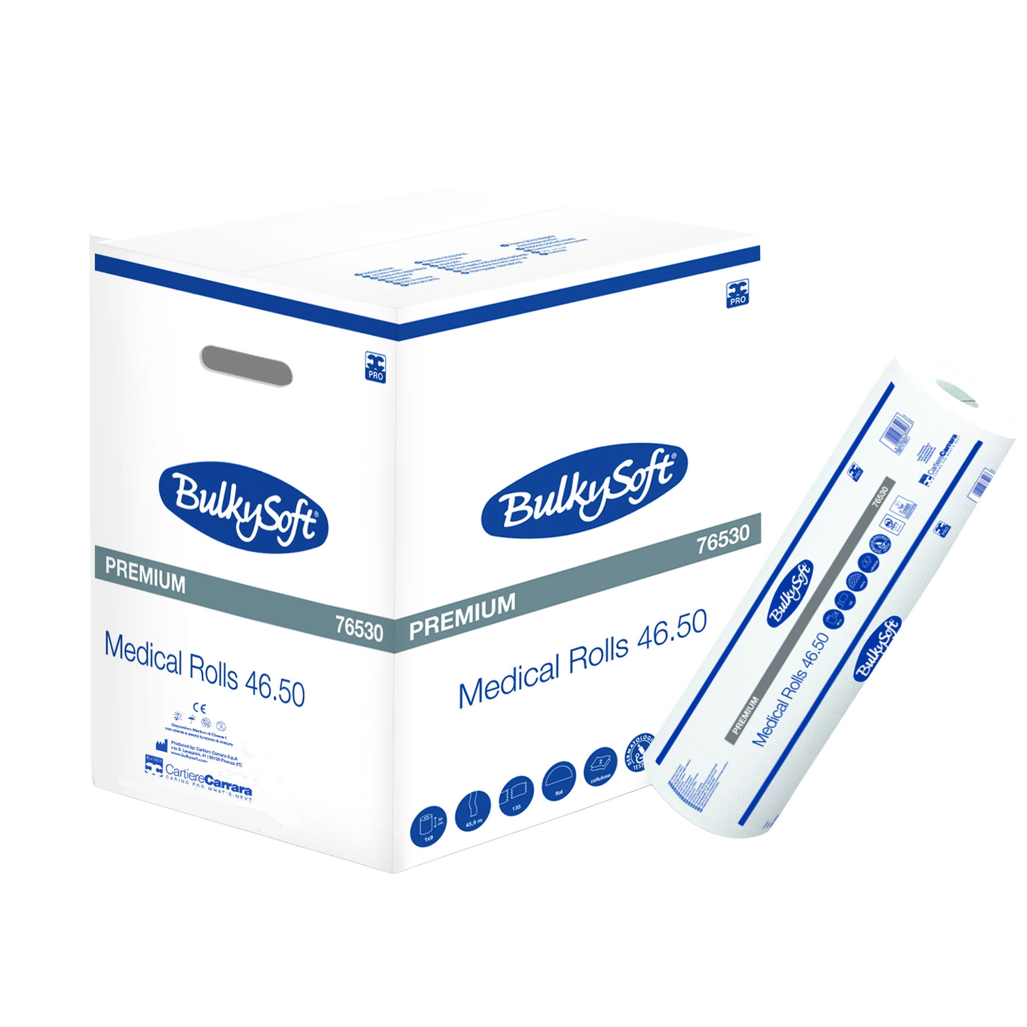 Rotoli medici | 46 m x 50 cm | 2 strati | cellulosa | BulkySoft 76530
