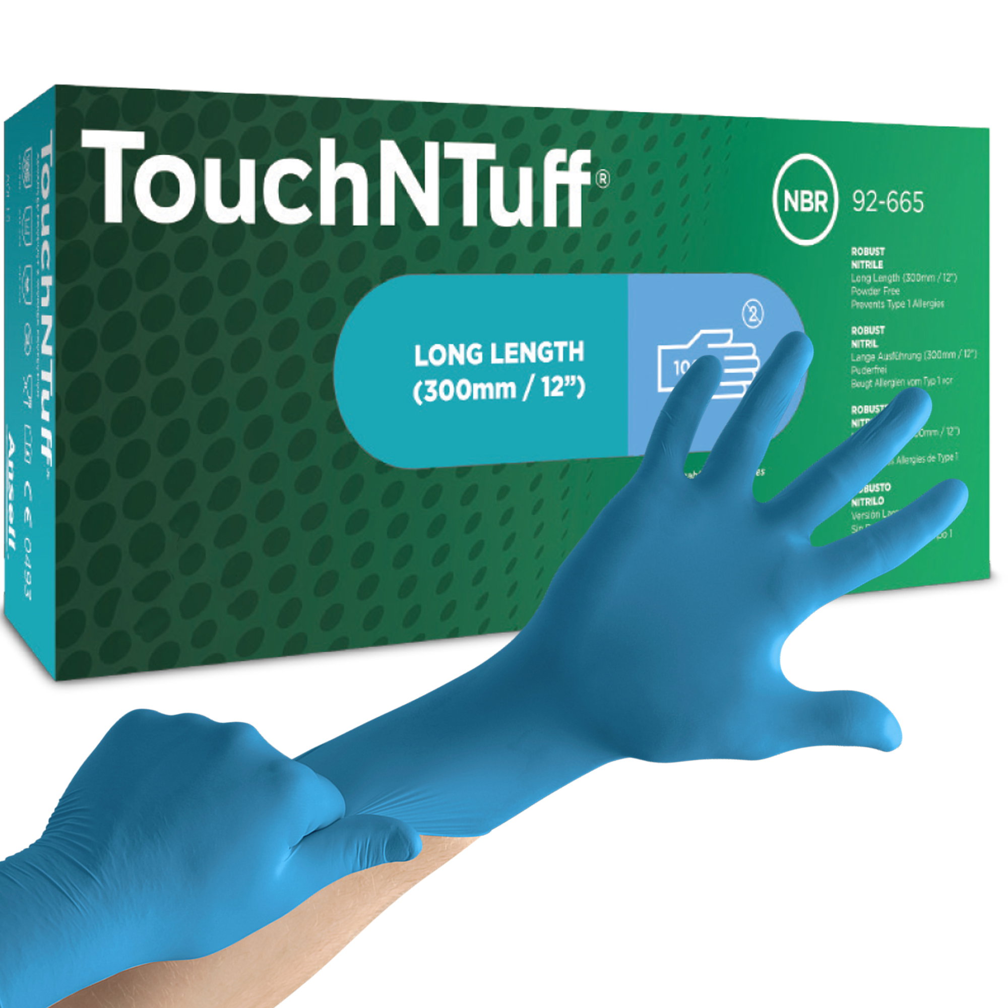 Nitrilhandschuhe | verlängerte Manschette | Ansell TouchNTuff 92-665