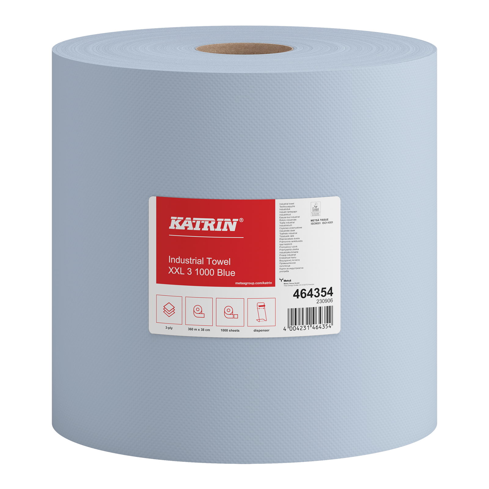 Rotolo industriale per pulizia Katrin 464354 XXL 1000 fogli 3 veli blu