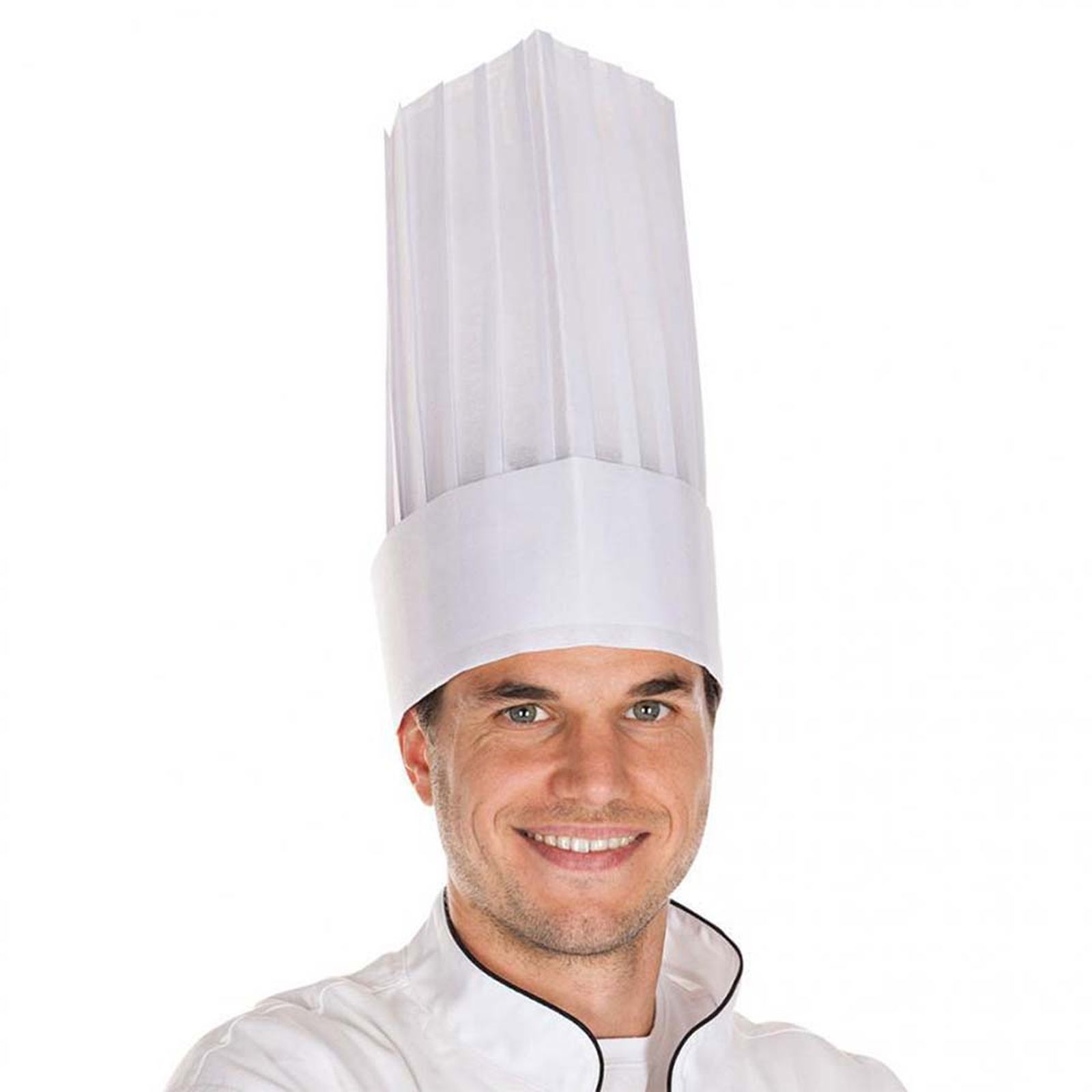 Le Grand Chef white viscose chef's hat