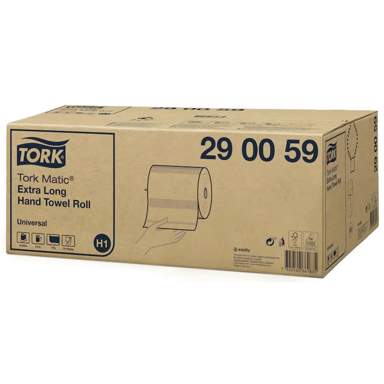 Tork 290059 Essuie-mains en rouleau Matic Universel, 6 rouleaux