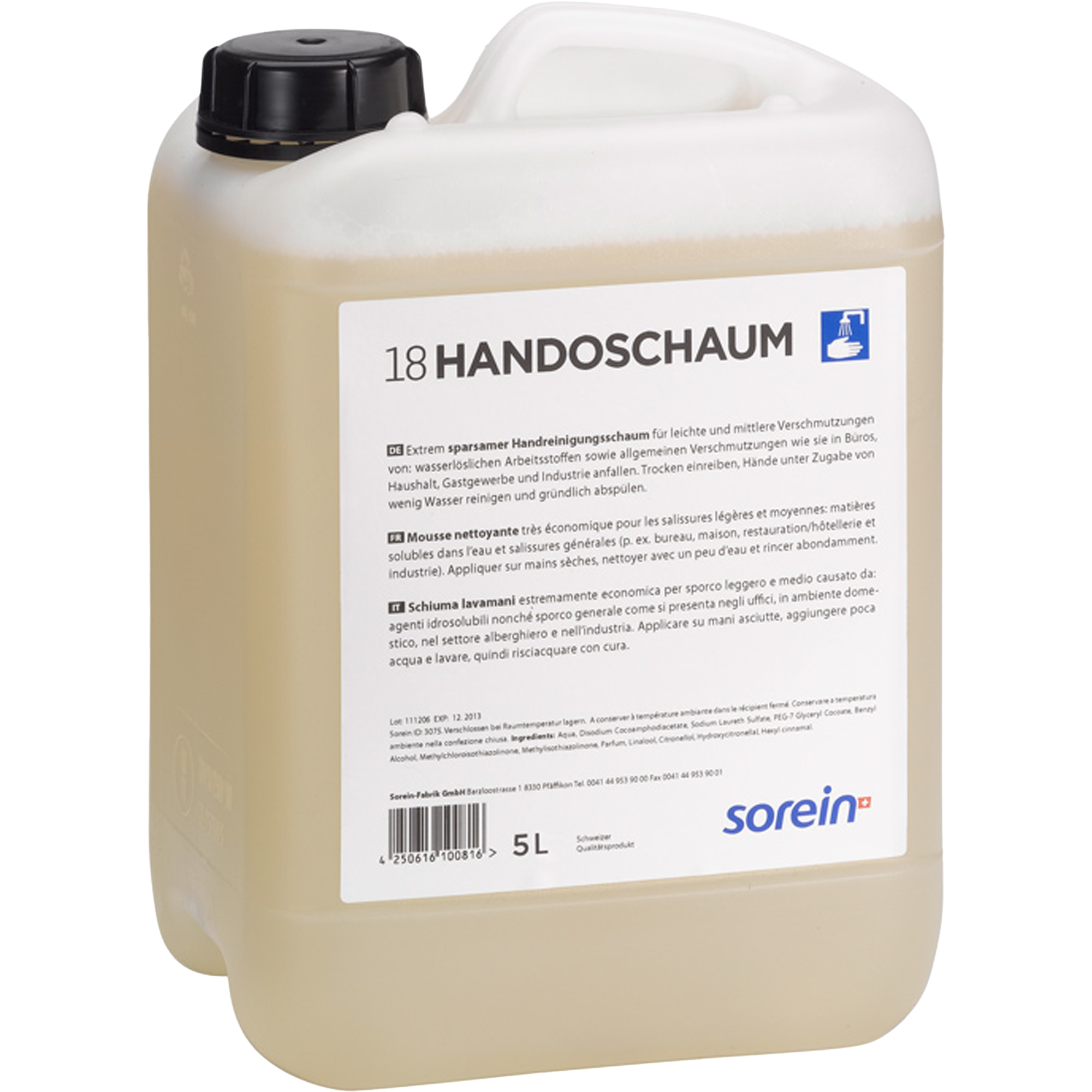 Schaumseife | 5 Liter | sorein Handoschaum