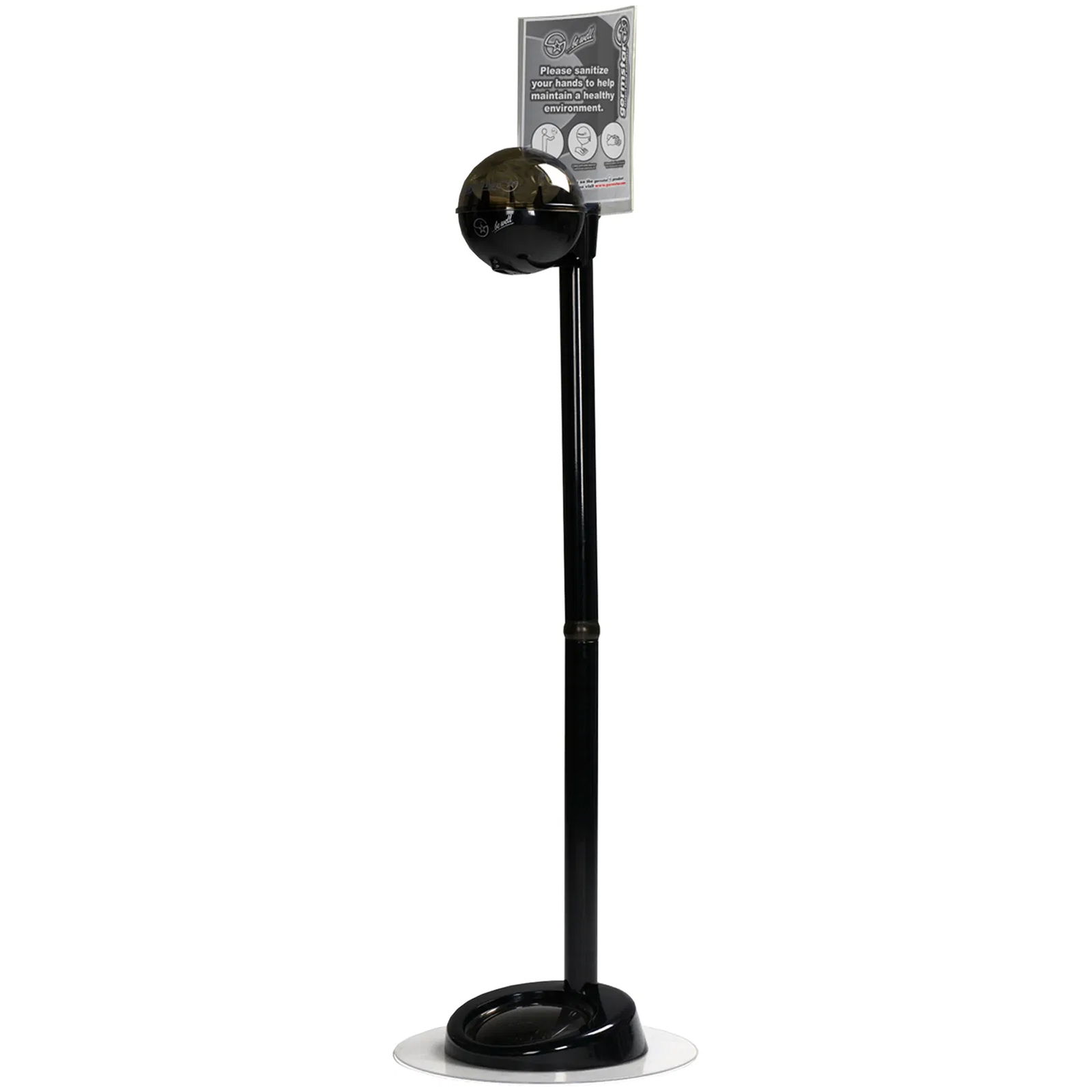 Germstar G1 disinfection column with G1 disinfectant dispenser anthracite-black