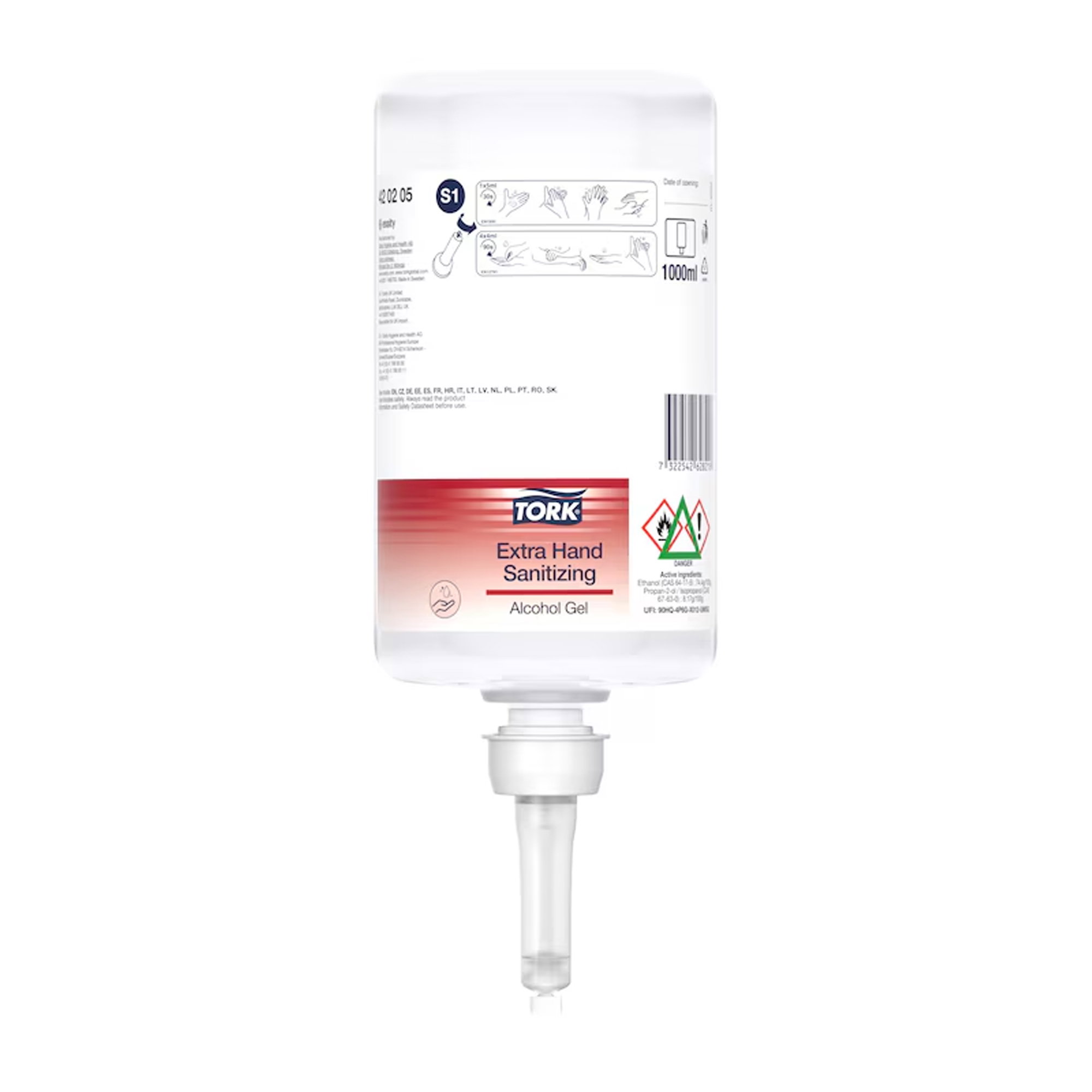 Händedesinfektionsgel | 1000 ml | Tork 420205 S1