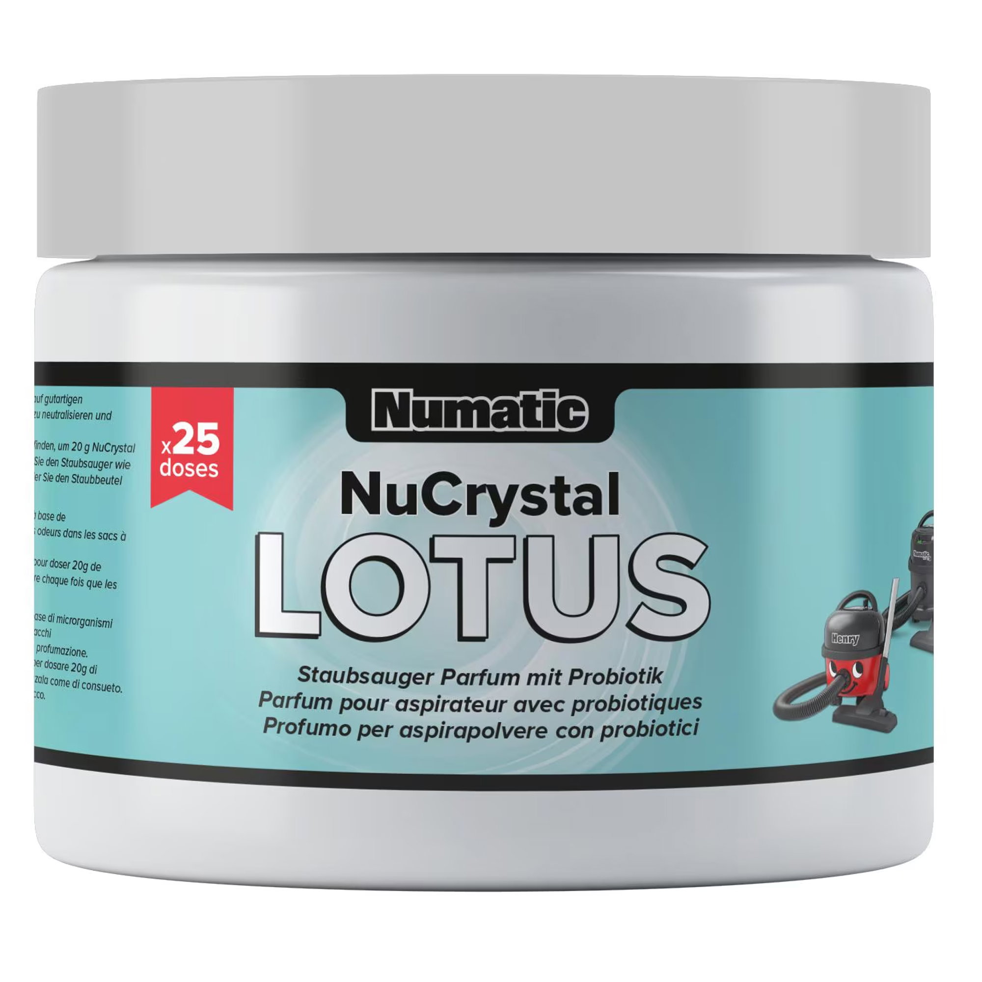 Staubsauger Deo | 500 g | mit Probiotik | Numatic NuCrystal Lotus