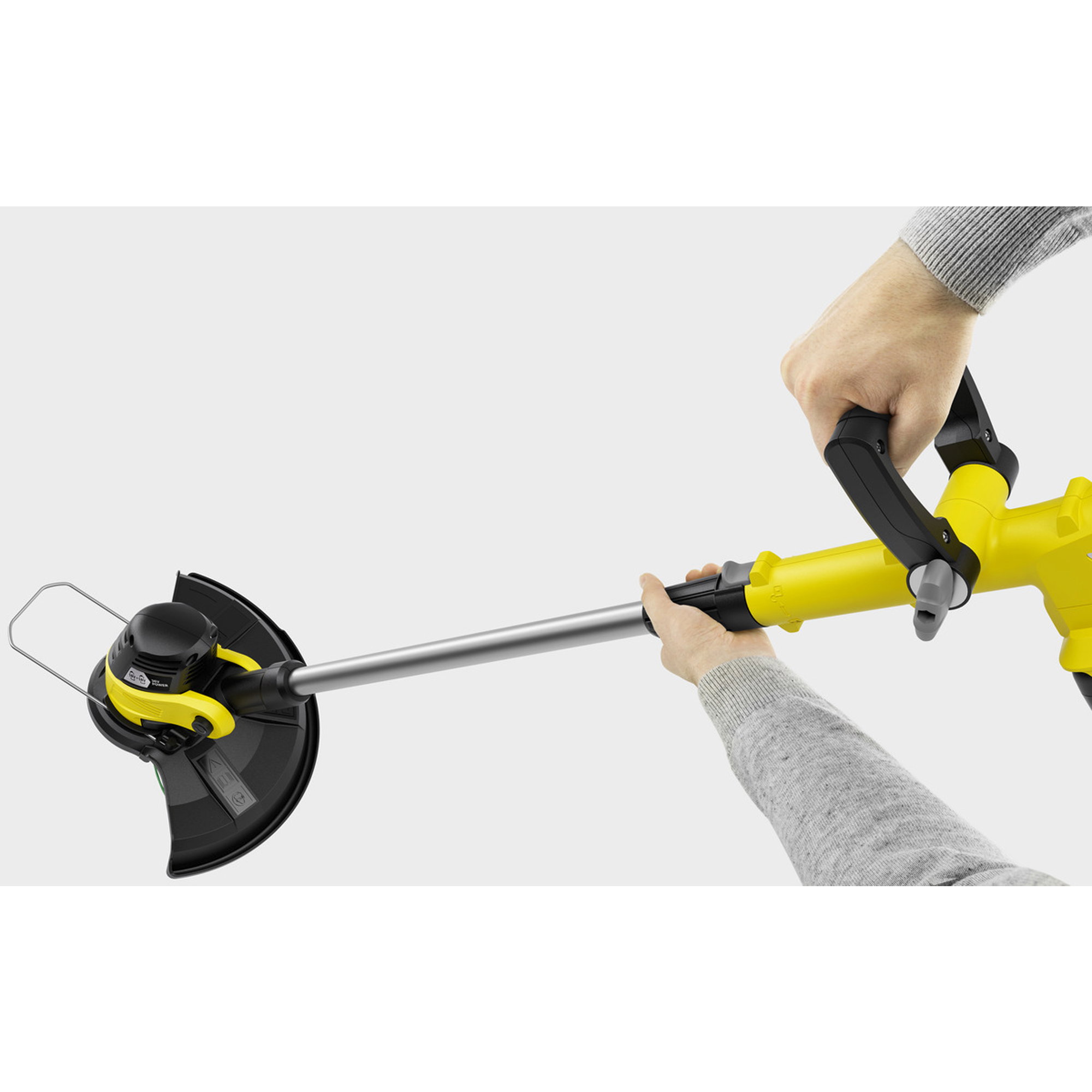 Oszillierender Trimmer, Schnurlose Grastrimmer, Motortrimmer, Schultergurt, gelb-schwarz