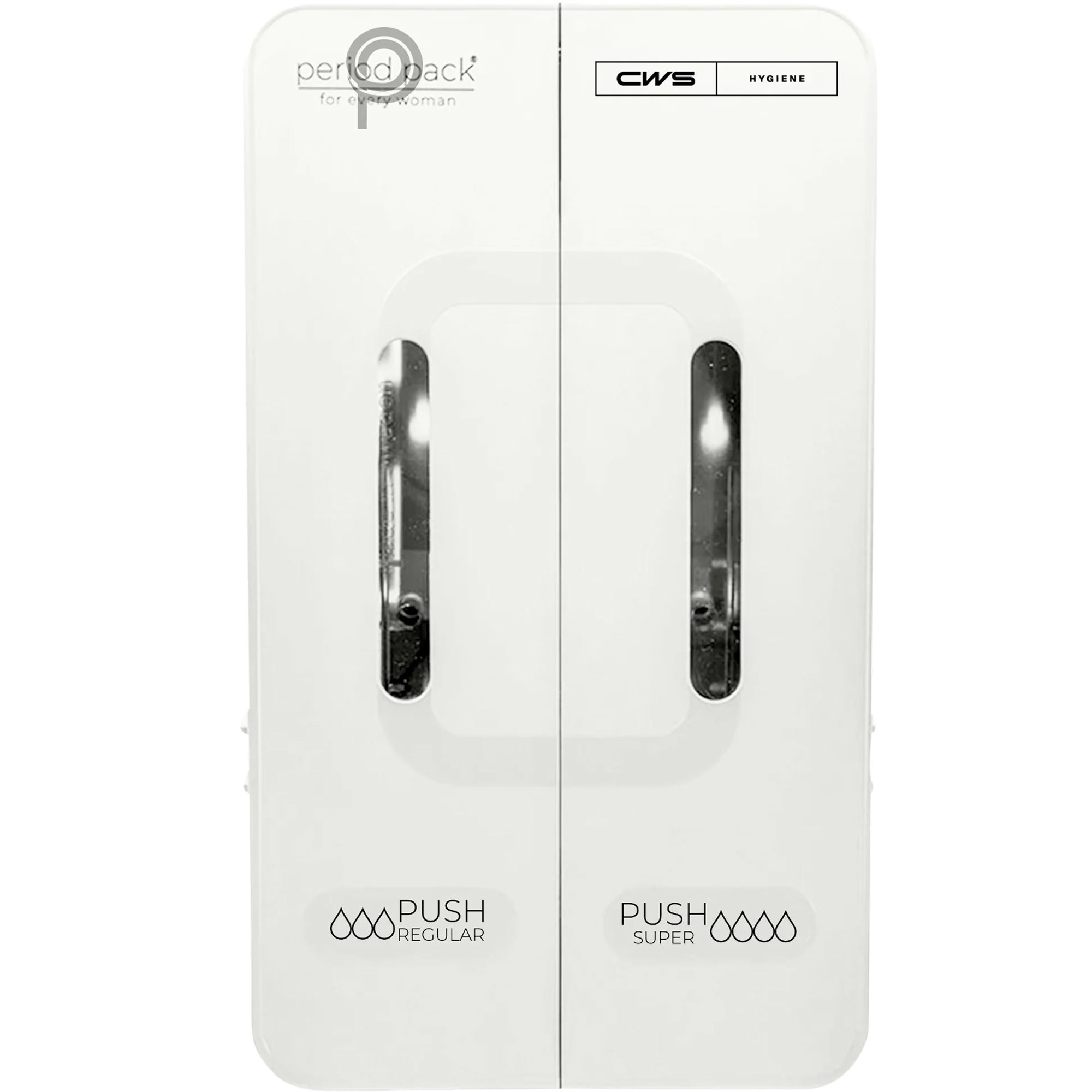 Hygiene-Schrank, Doppeltürig, Griffe, Push-Bedienung, Weiß