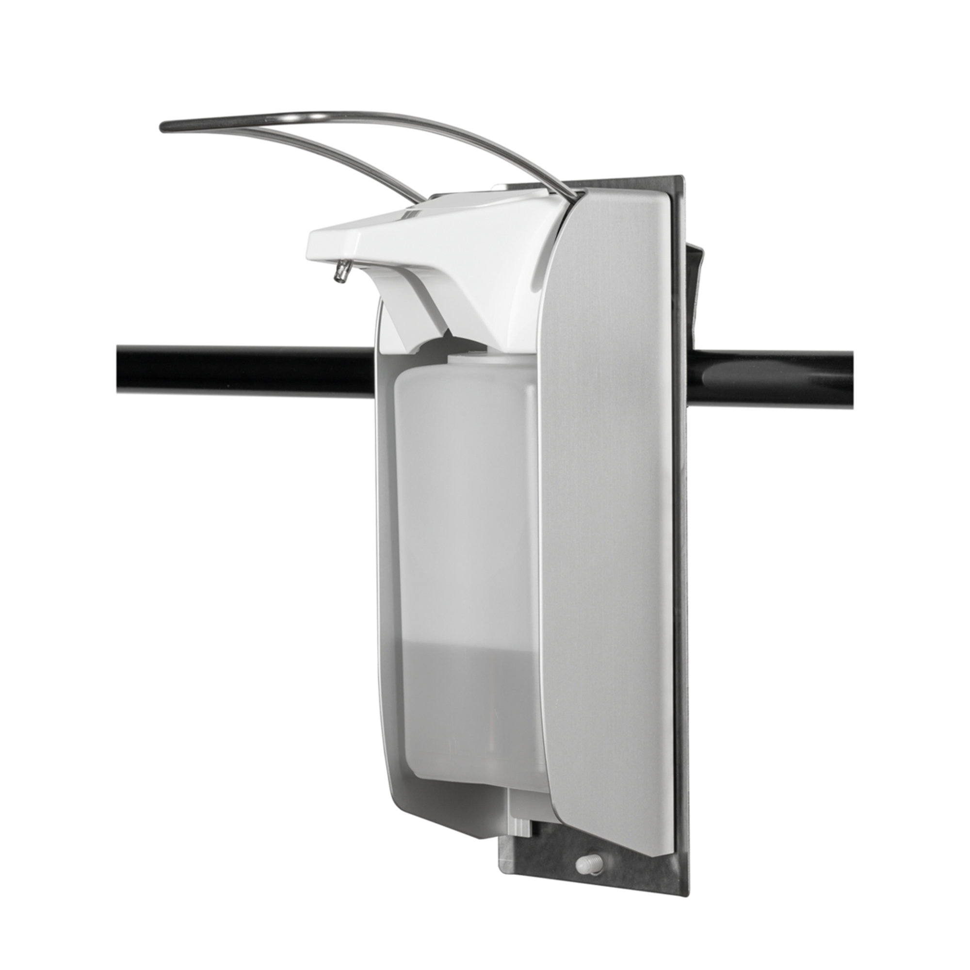 handheld dispenser, Seifenspender, Wandmontage, weiß, Edelstahl