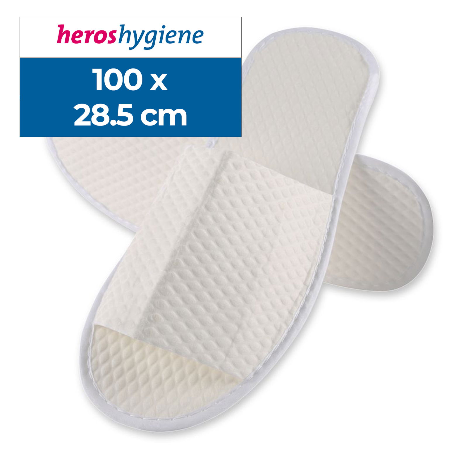 Ciabatte da hotel in carta bianche aperte 28,5 cm