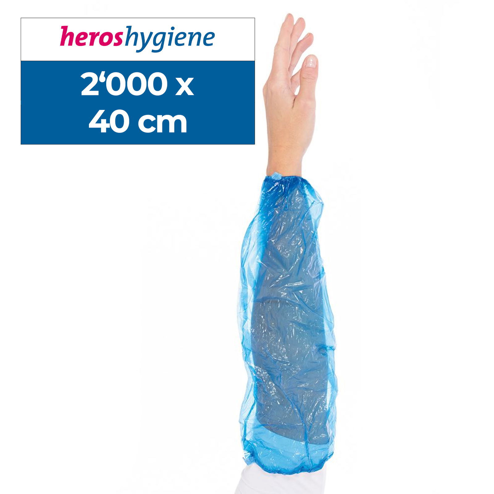 Protège-manches bleus en polyéthylène Eco