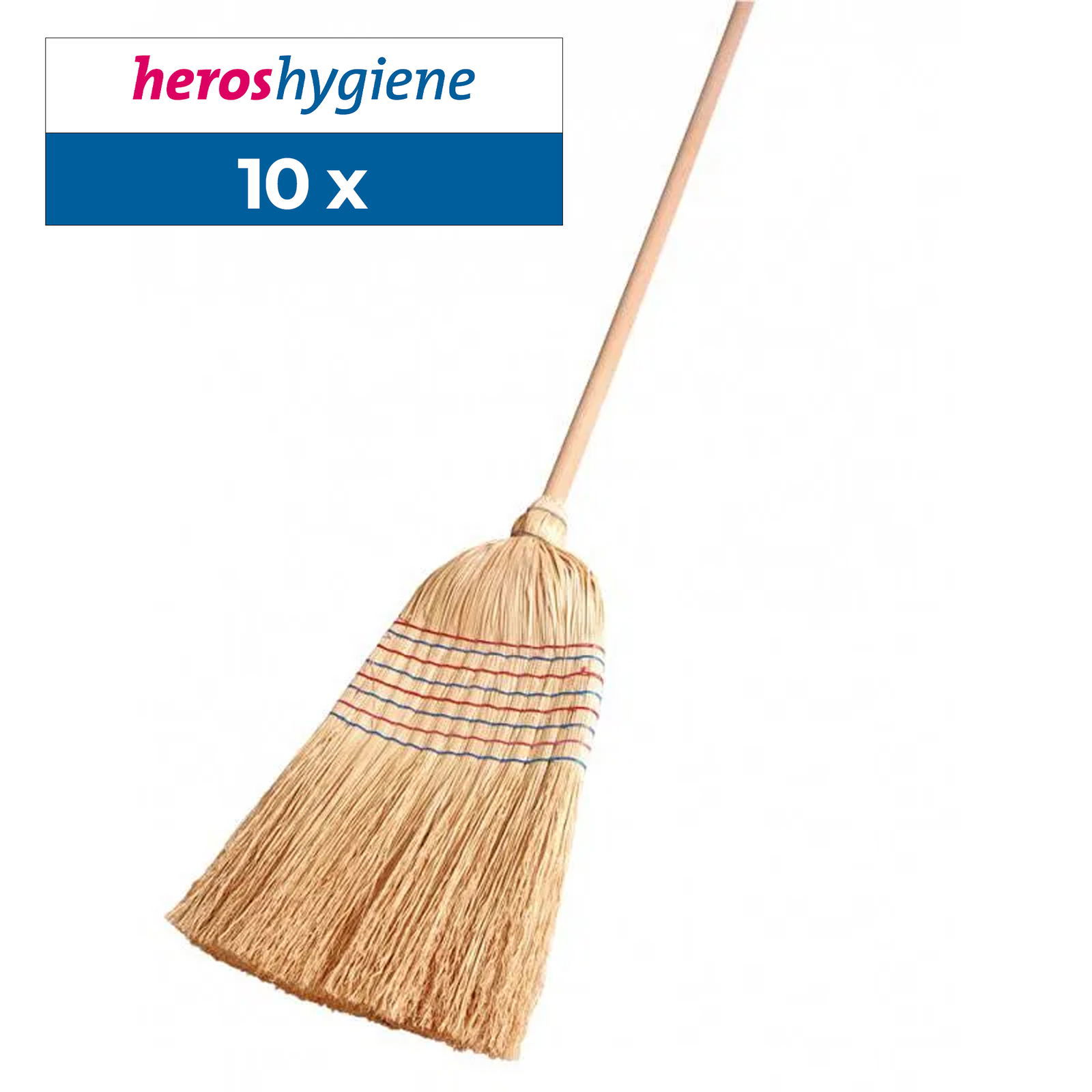 Rice broom 8-band beech wood 105 cm