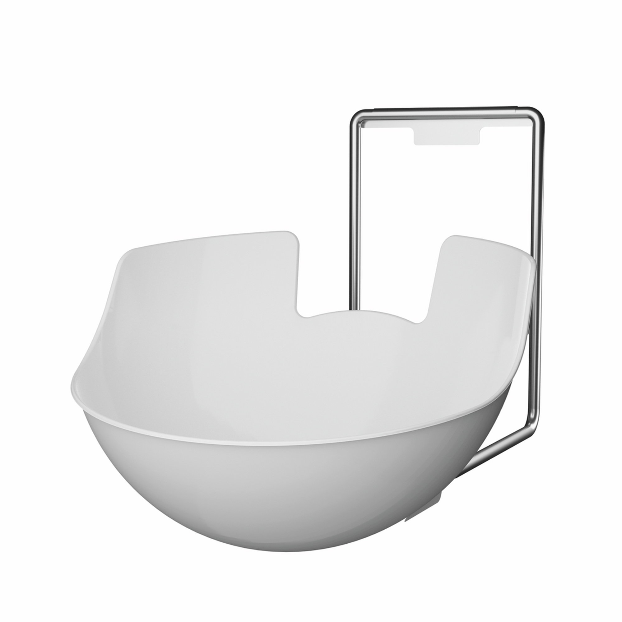 Beby Schüssel, Löffelablage, Küchenschüssel, Weiß, Halter