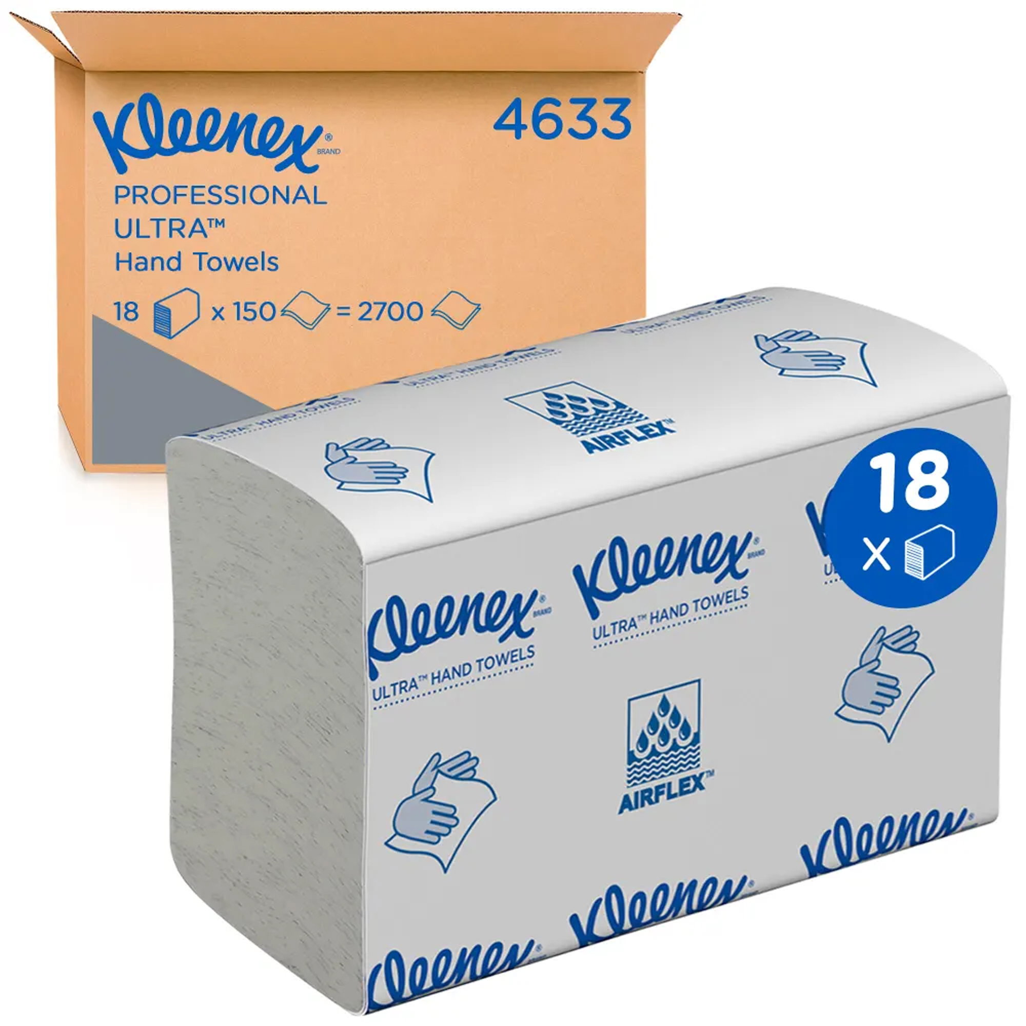 Papierhandtücher M-Falz | 2-lagig | Mischfasern | Kleenex 4633 Ultra
