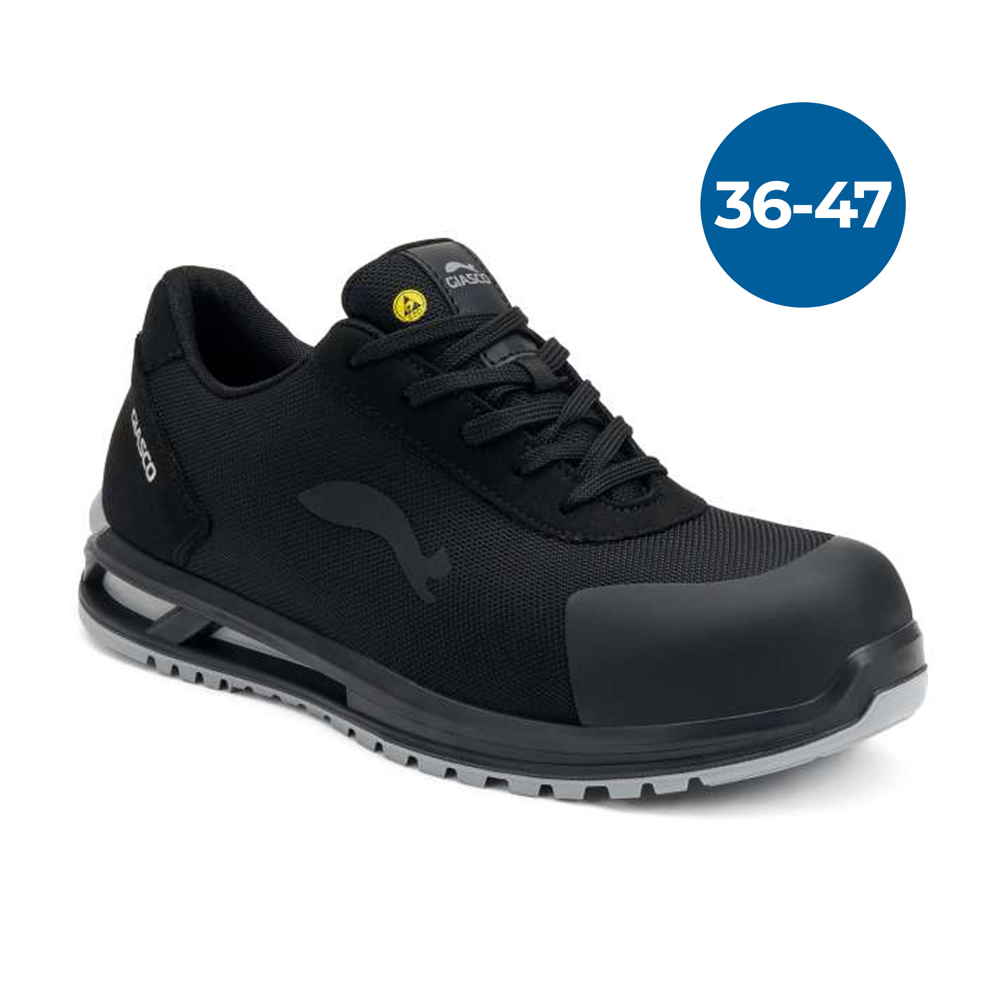 Sneaker, Schuh, Gummischuh, Schuhoberfläche Mesh, Schwarz, Sneaker, Schwarz, Sportschuh, Mesh-Obermaterial, Gummi-Laufsohle