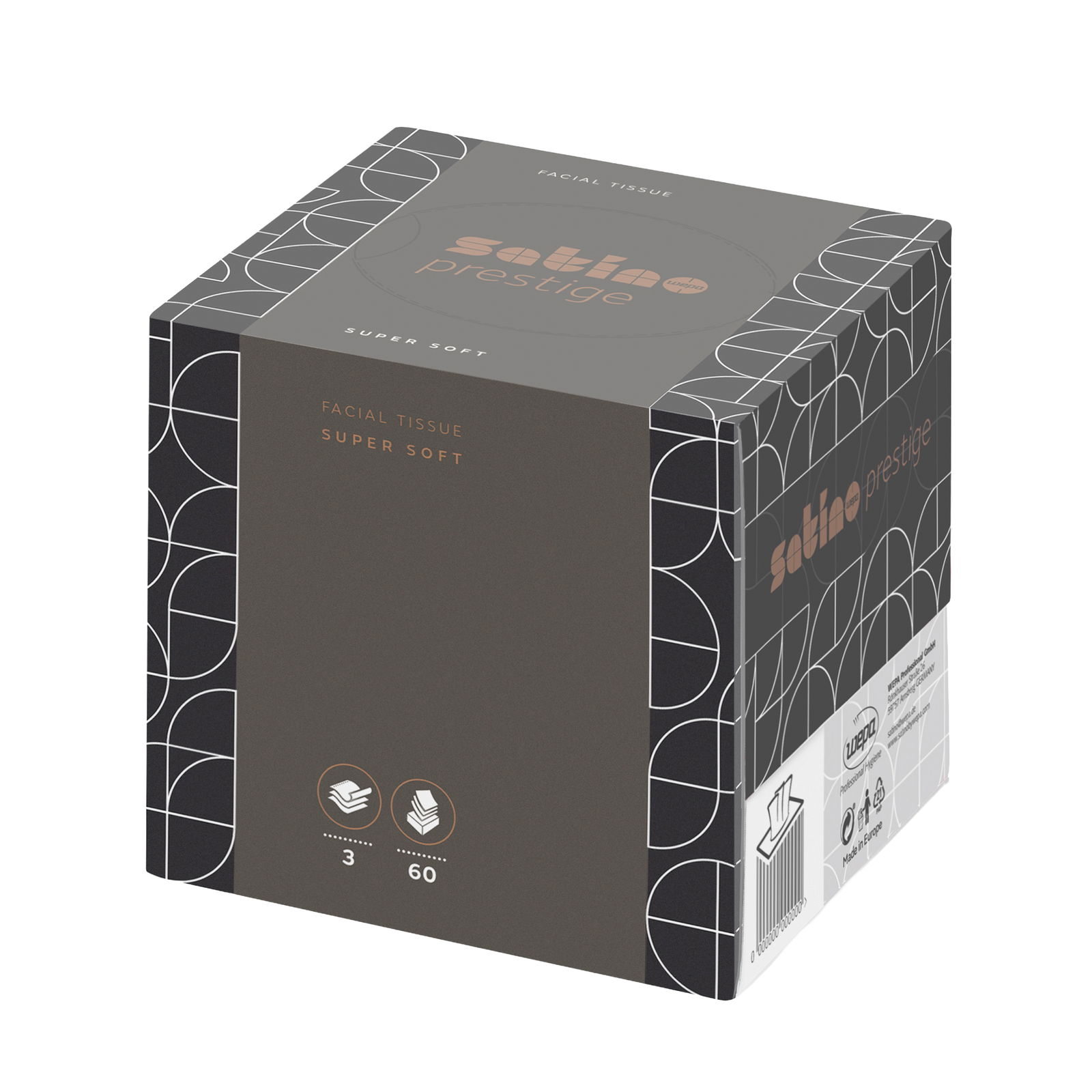 Satino Prestige 210600 fazzoletti di carta cubo 3 veli cellulosa