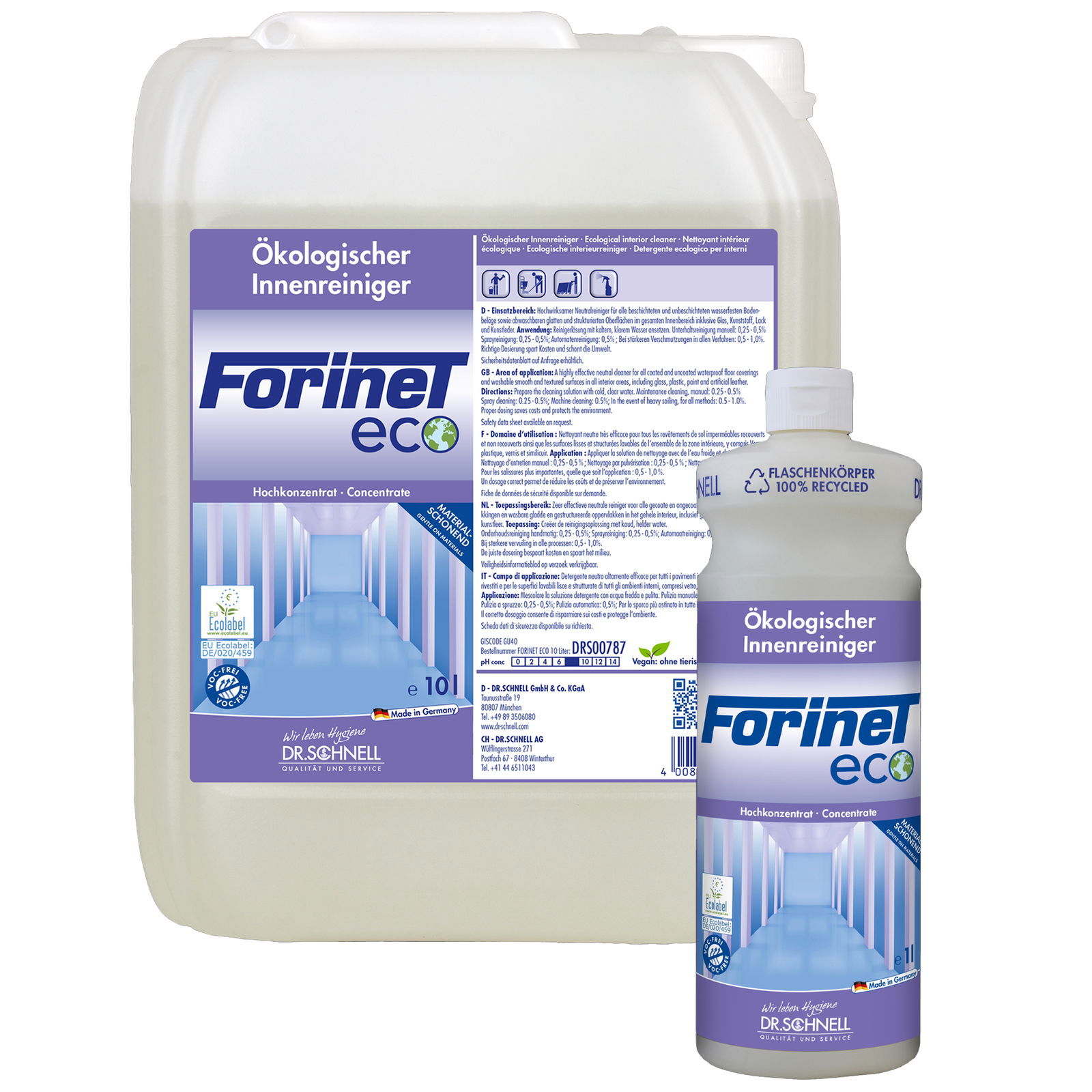 Dr. Schnell FORINET ECO Ecological Interior Cleaner 1 liter bottle