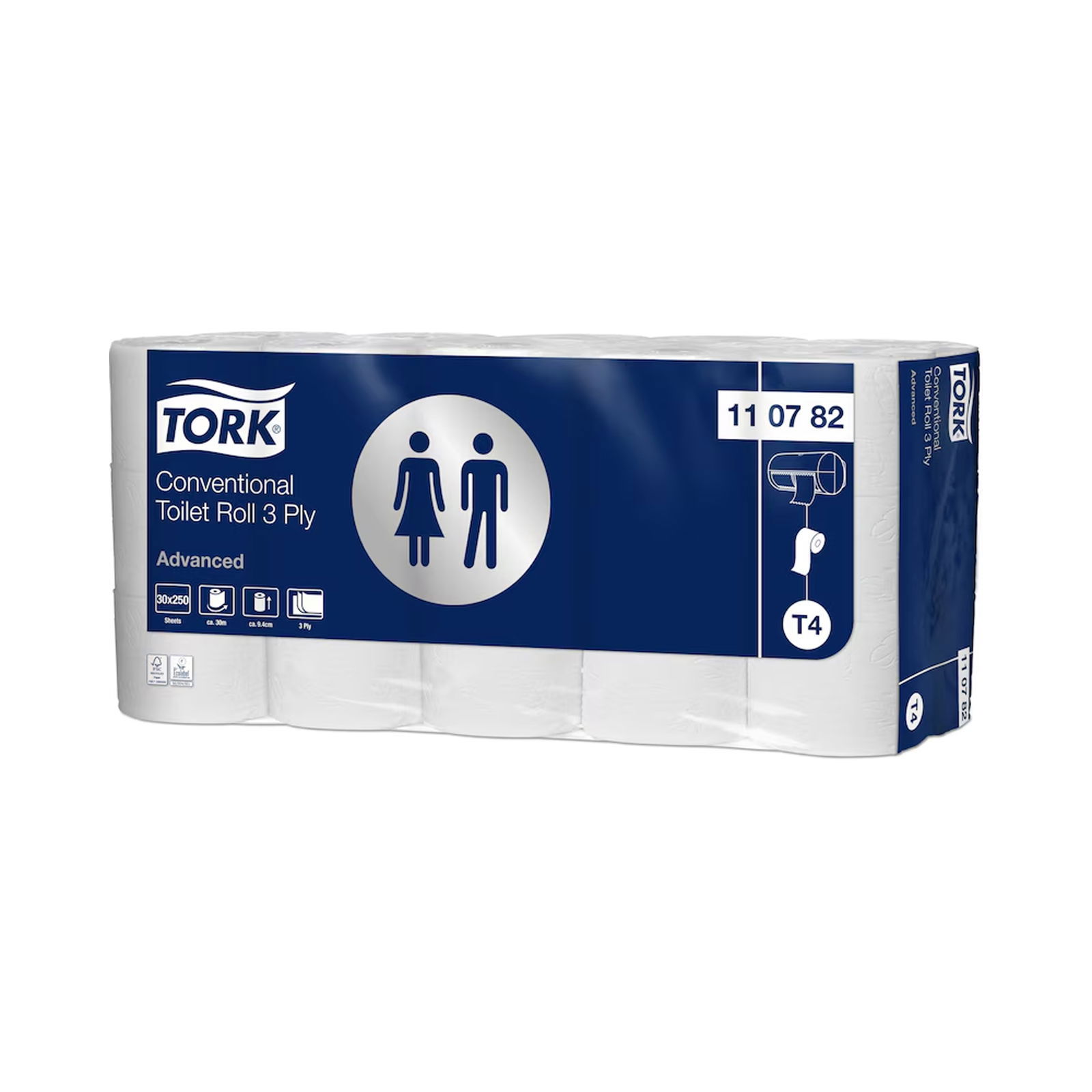 Tork 110782 Toilettenpapier T4 Kleinrollen 3-lagig 30 Rollen