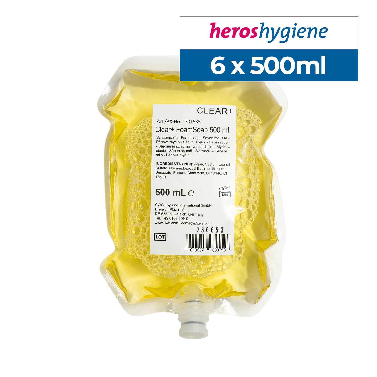 Clear+ 1701535 Schaumseife Zitrus 500ml