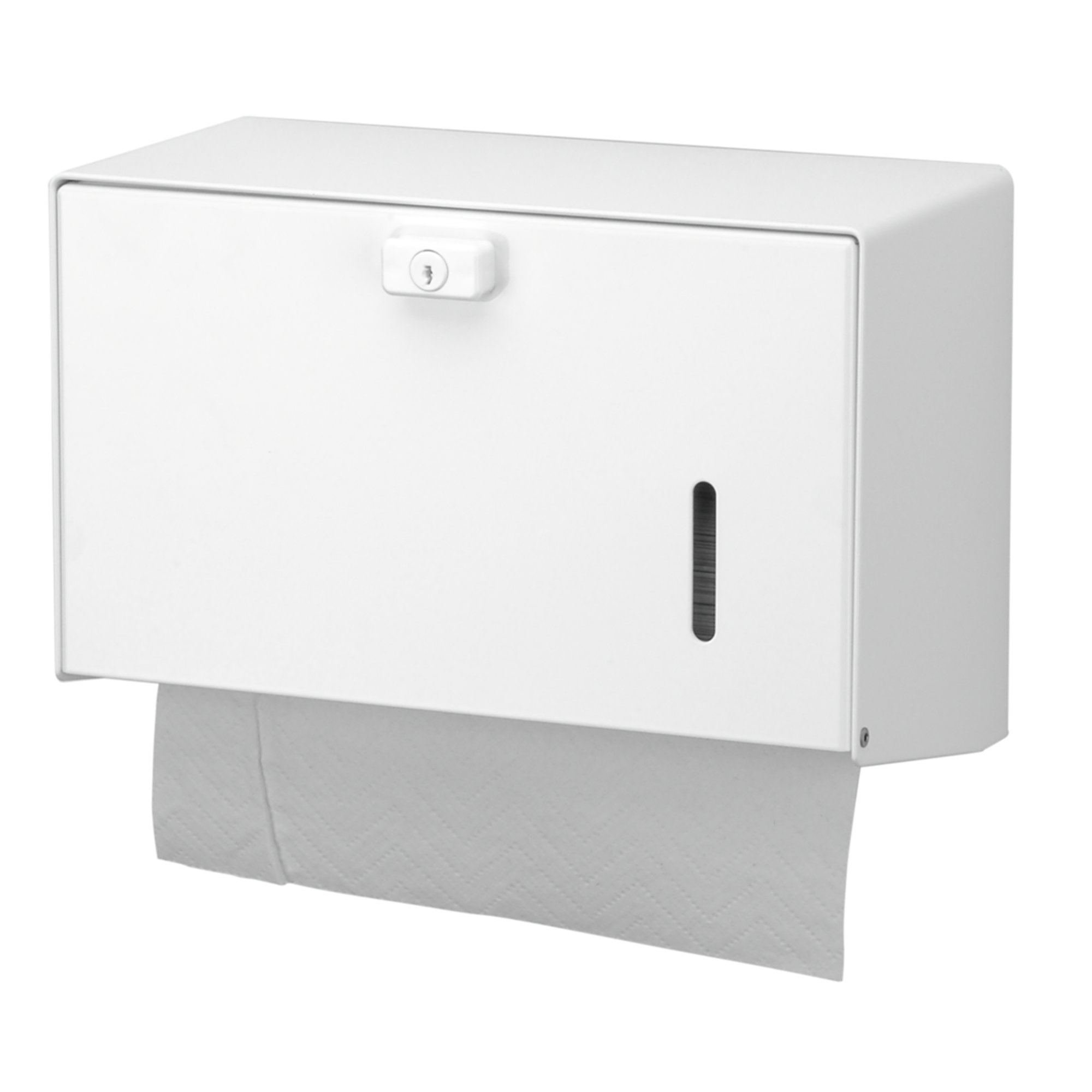 Toiletpapier-Spender, Papiertuchhalter, Wandmontiert, Weißes Metall, Industrielles Design