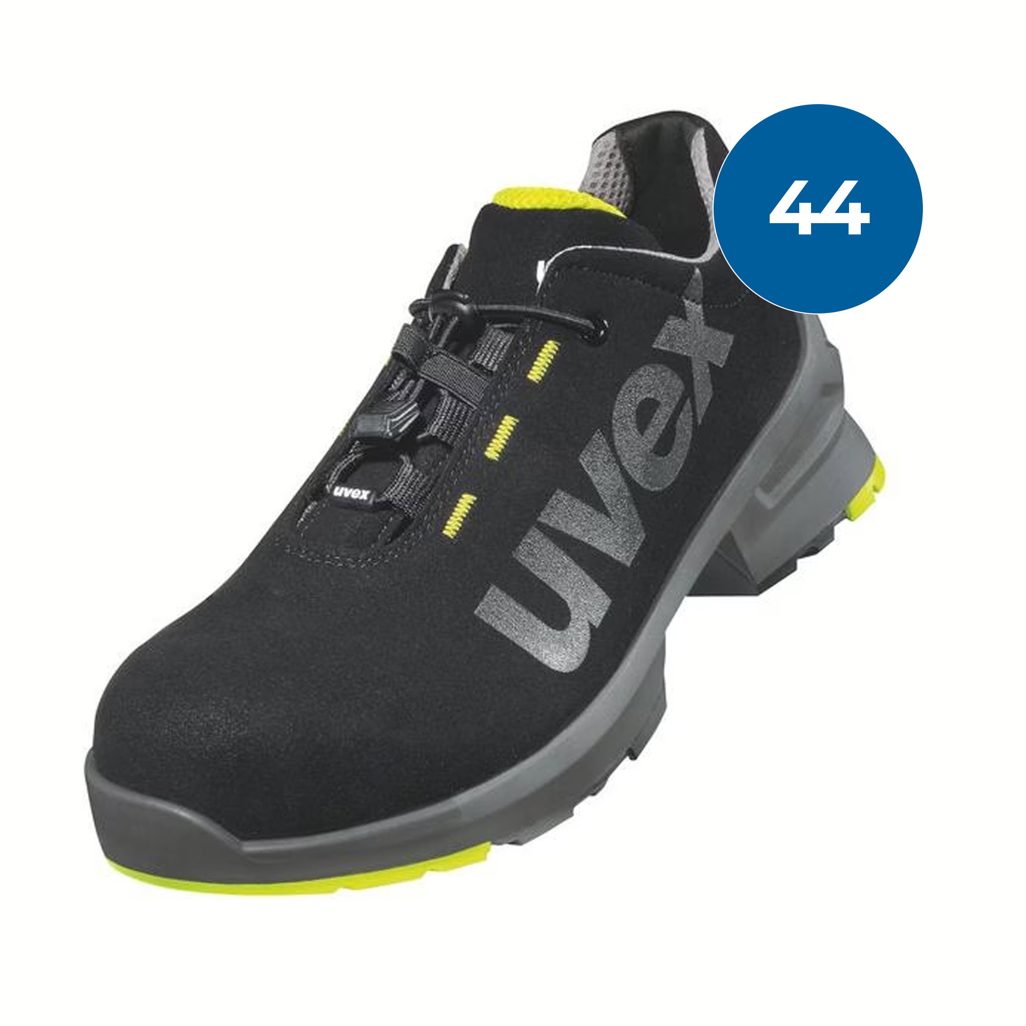 Sneaker, Schuh, schwarz, gelb Akzente, leuchtende Sohle