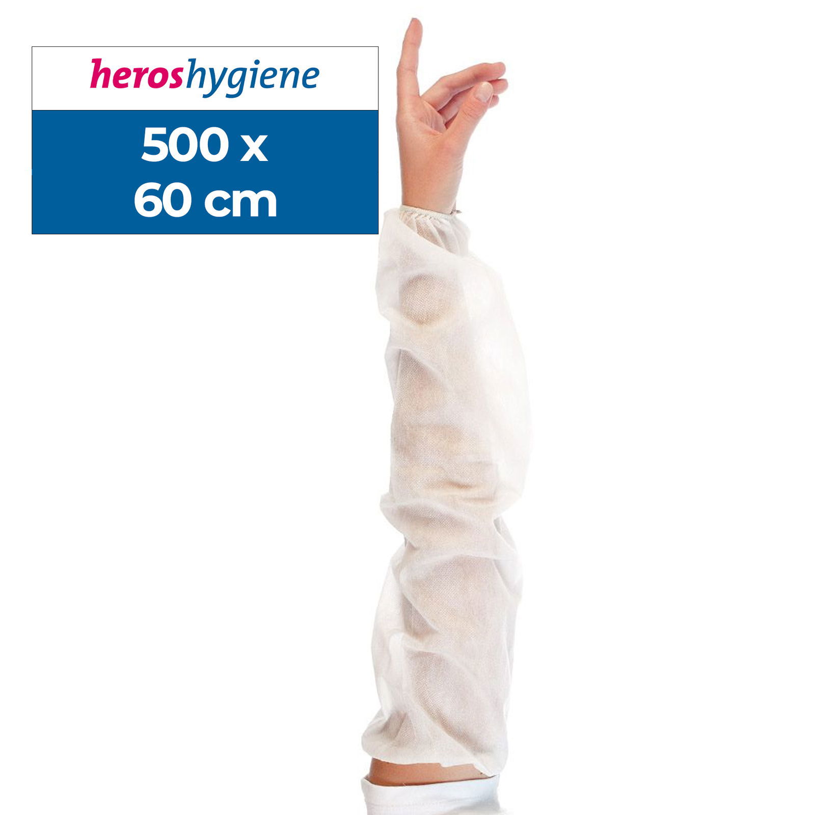 Manchettes de protection blanches en non-tissé de polypropylène