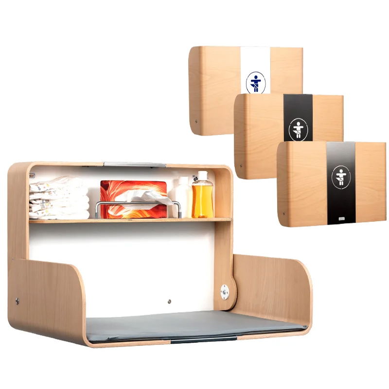 Wickeltisch Timkid Buche Edelstahl Quer