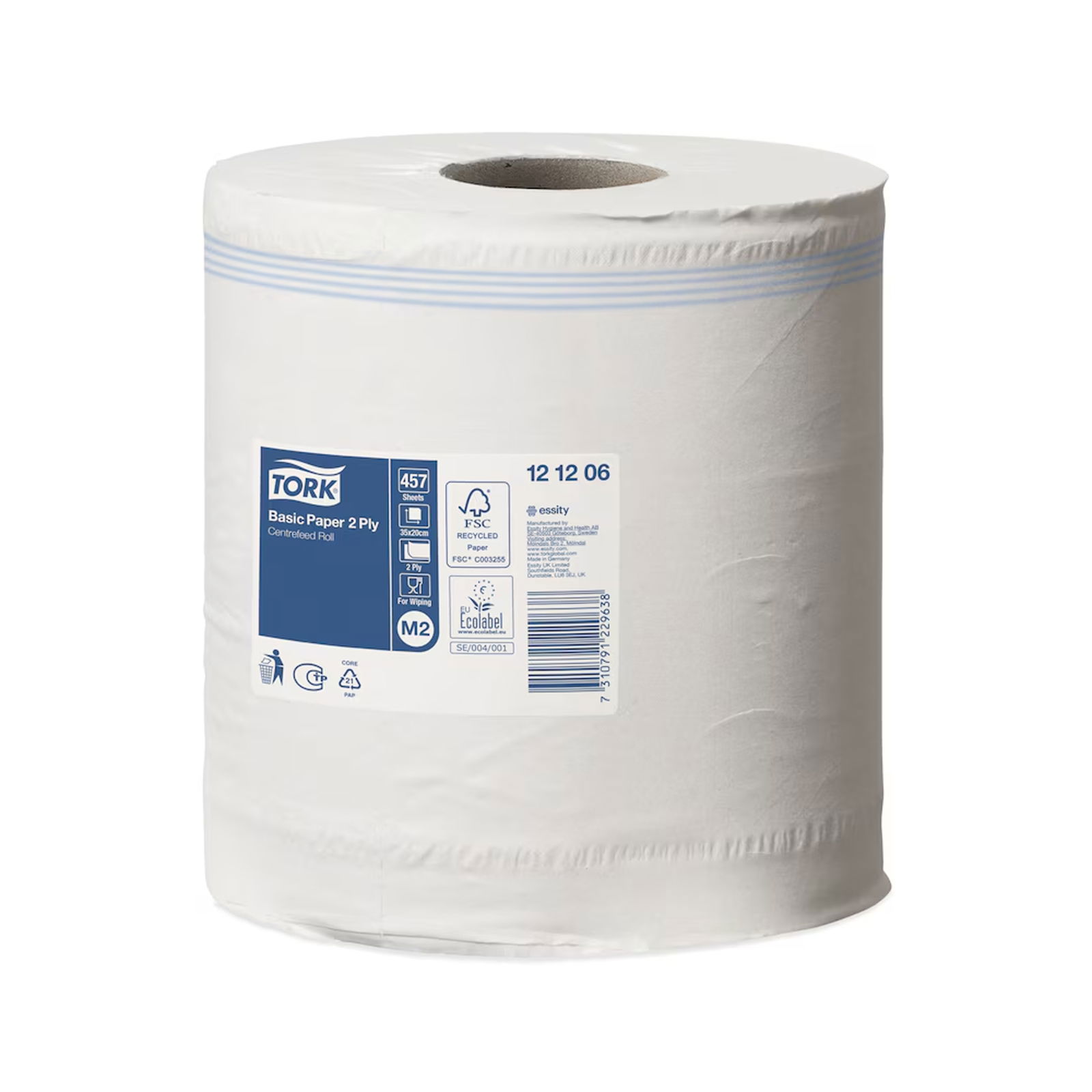 Tork 121206 Reinigungsrollen M2 Midi 2-lagig Recycling Rolle