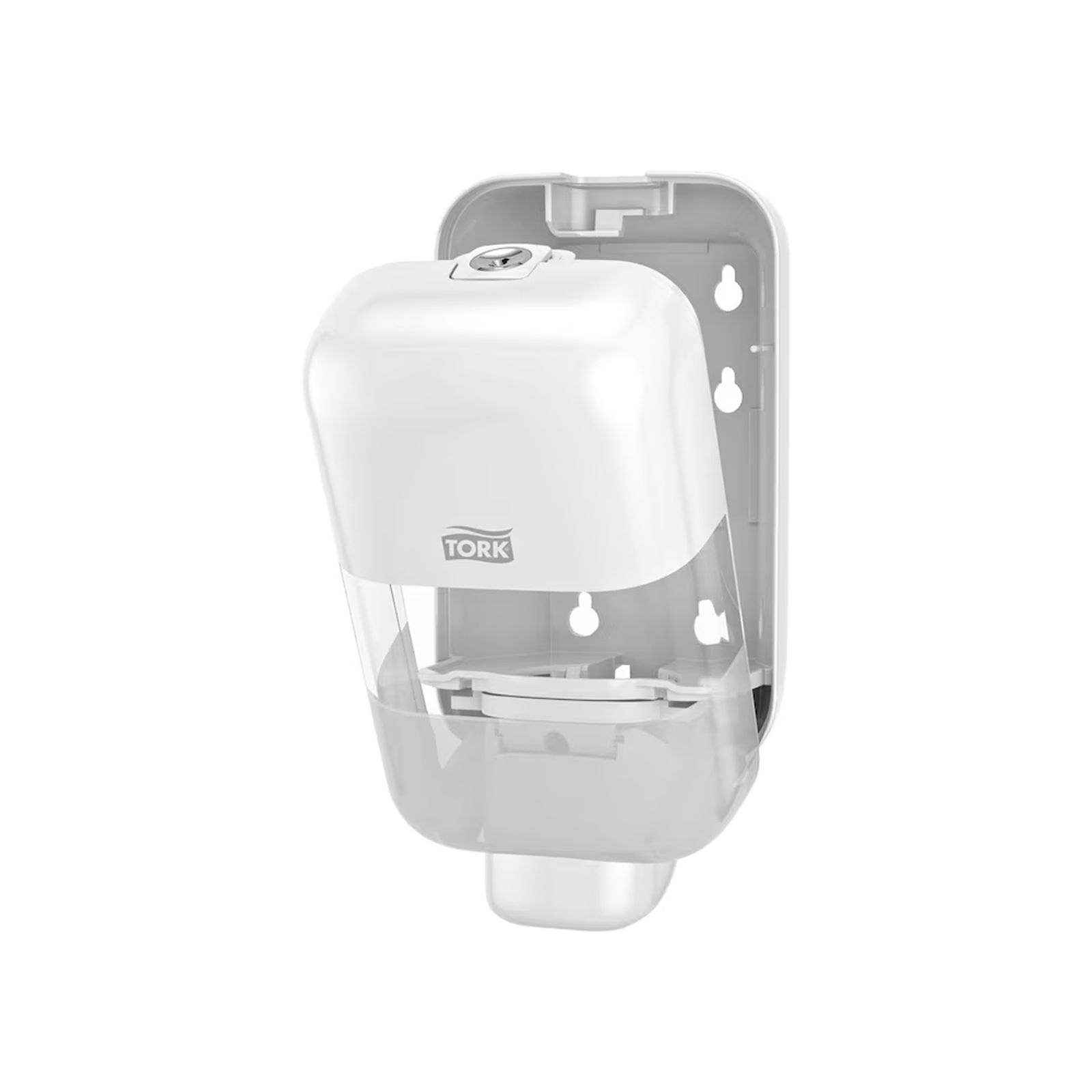 Tork 565200 S5 Spender für Seife und Händedesinfektionsmittel weiss offen