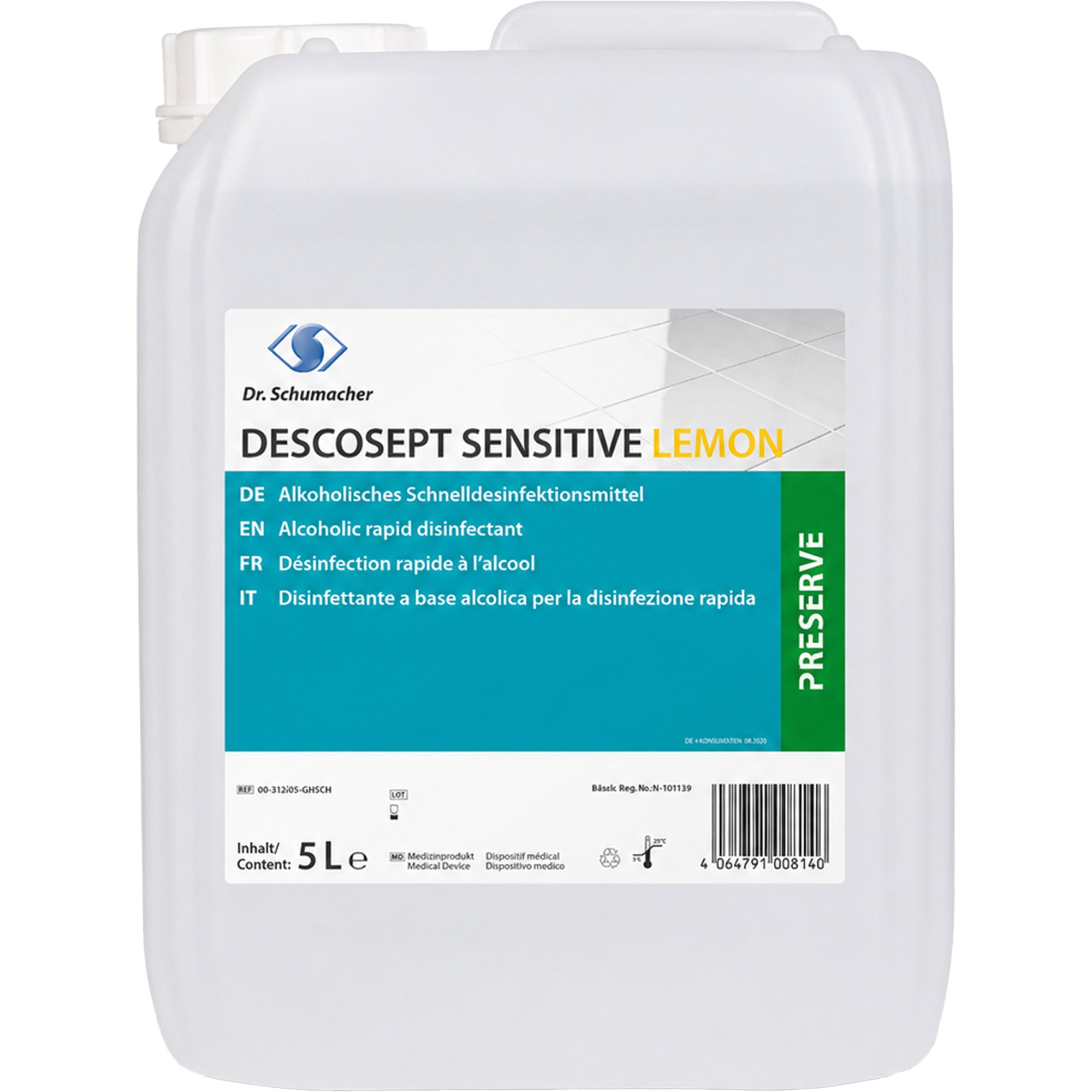 Surface disinfectant | Dr Schumacher Descosept Sensitive Lemon