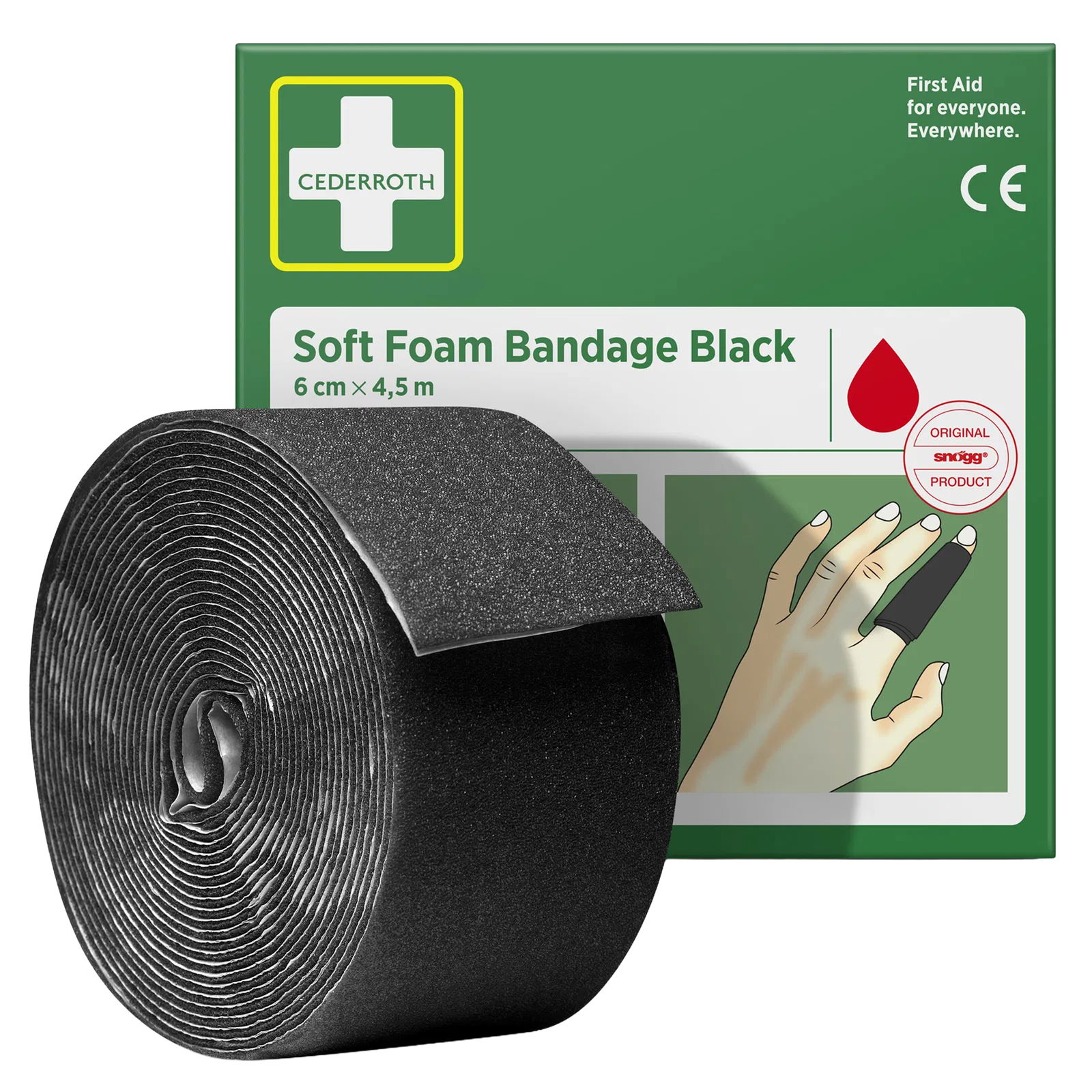 Benda in schiuma nera Cederroth 51011021 6 cm x 4,5 m