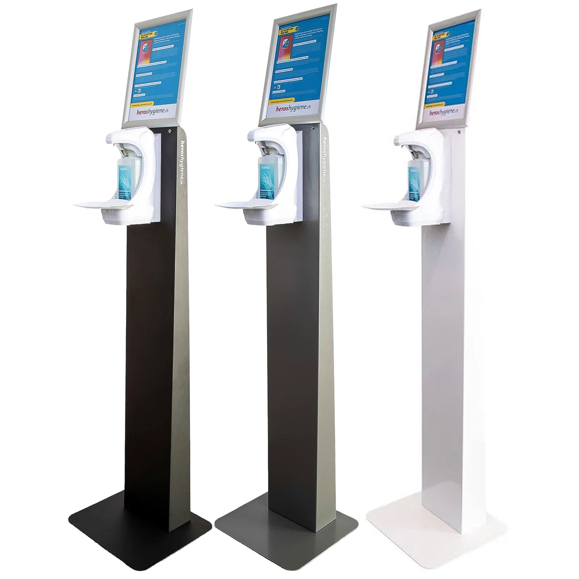 Kiosk, Hygiene-Station, Self-Service, Berührungsloser Spender, Medizinisch-Display