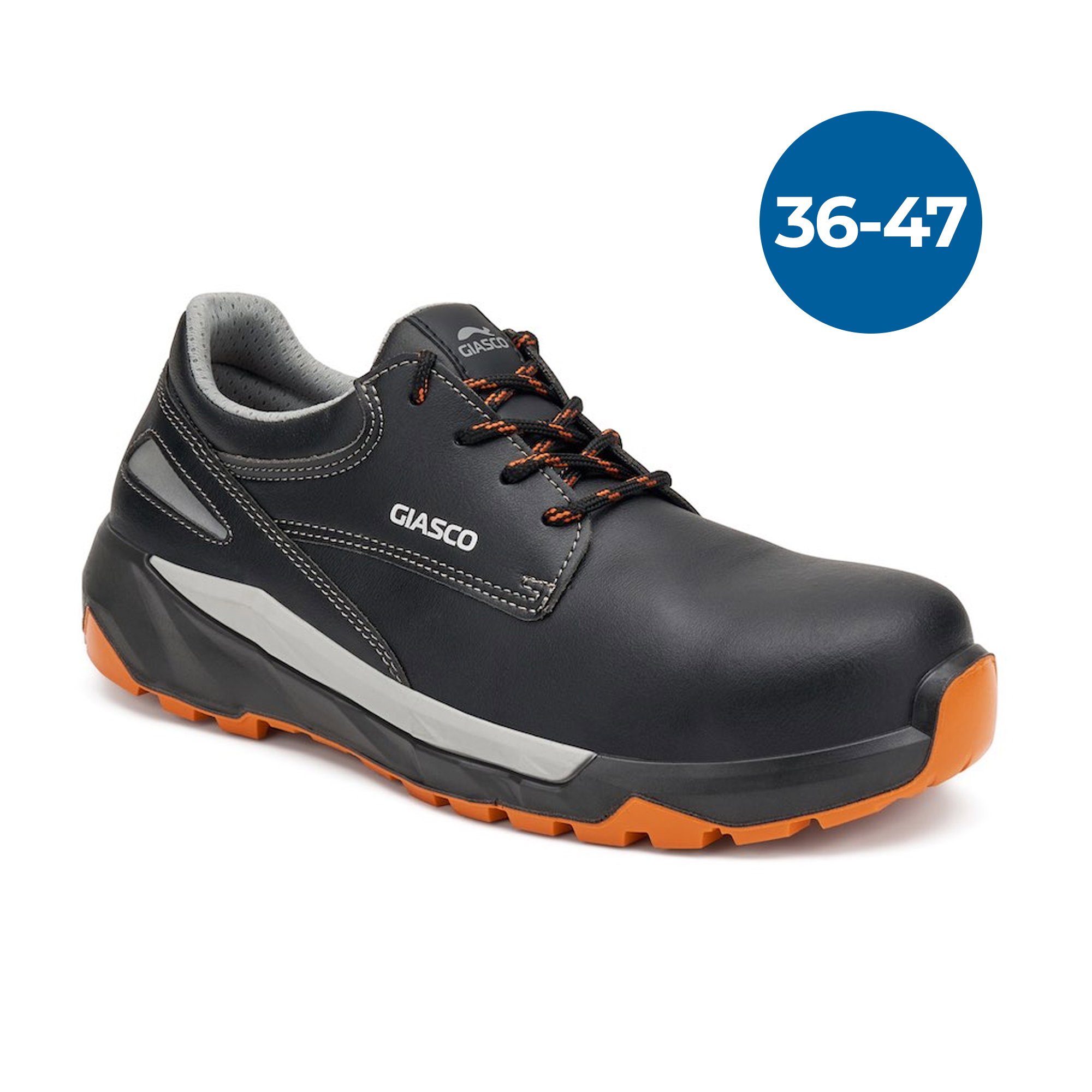 Arbeitsstiefel, Sicherheitsschuh, Schuhwerk, Schuh mit orange Sohle, Giasco Schuh