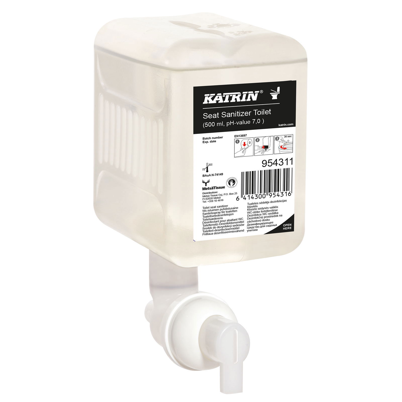 Detergente per sedile WC 500 ml antibatterico KATRIN 954311
