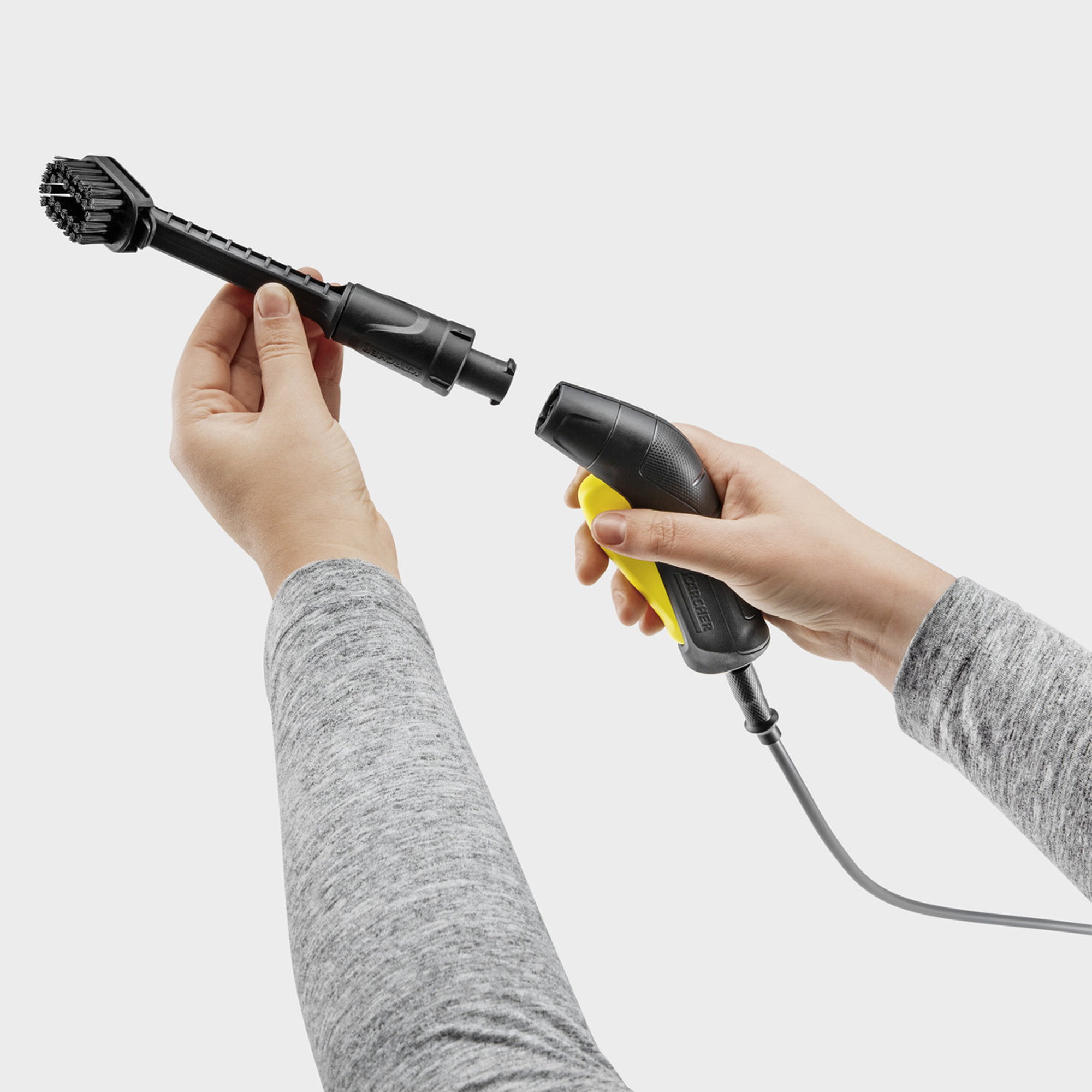 Verlängerungskabel, Elektrischer Reiniger, Reinigungsbürste, Druckknopfgriff, Kabelzugang