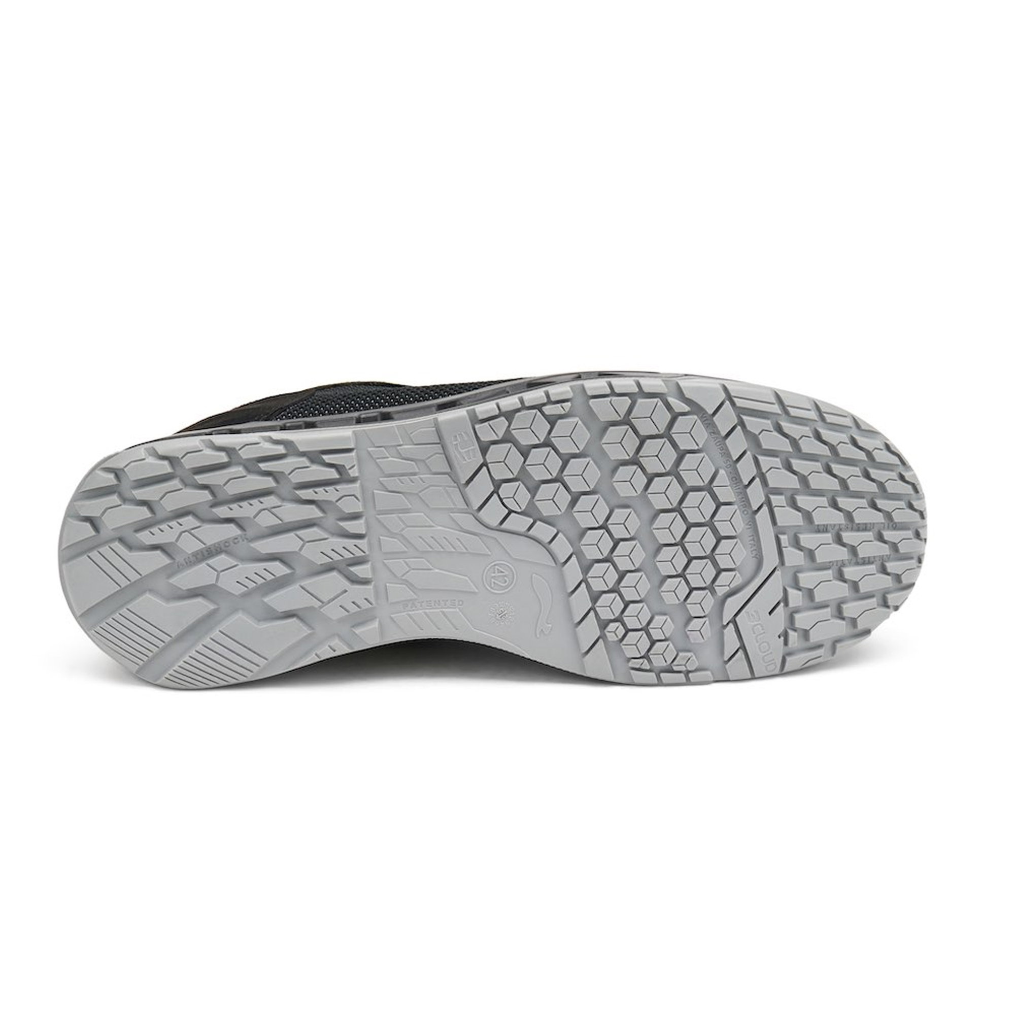 Gummisohle, Laufschuh, Sneaker, Grau, Muster