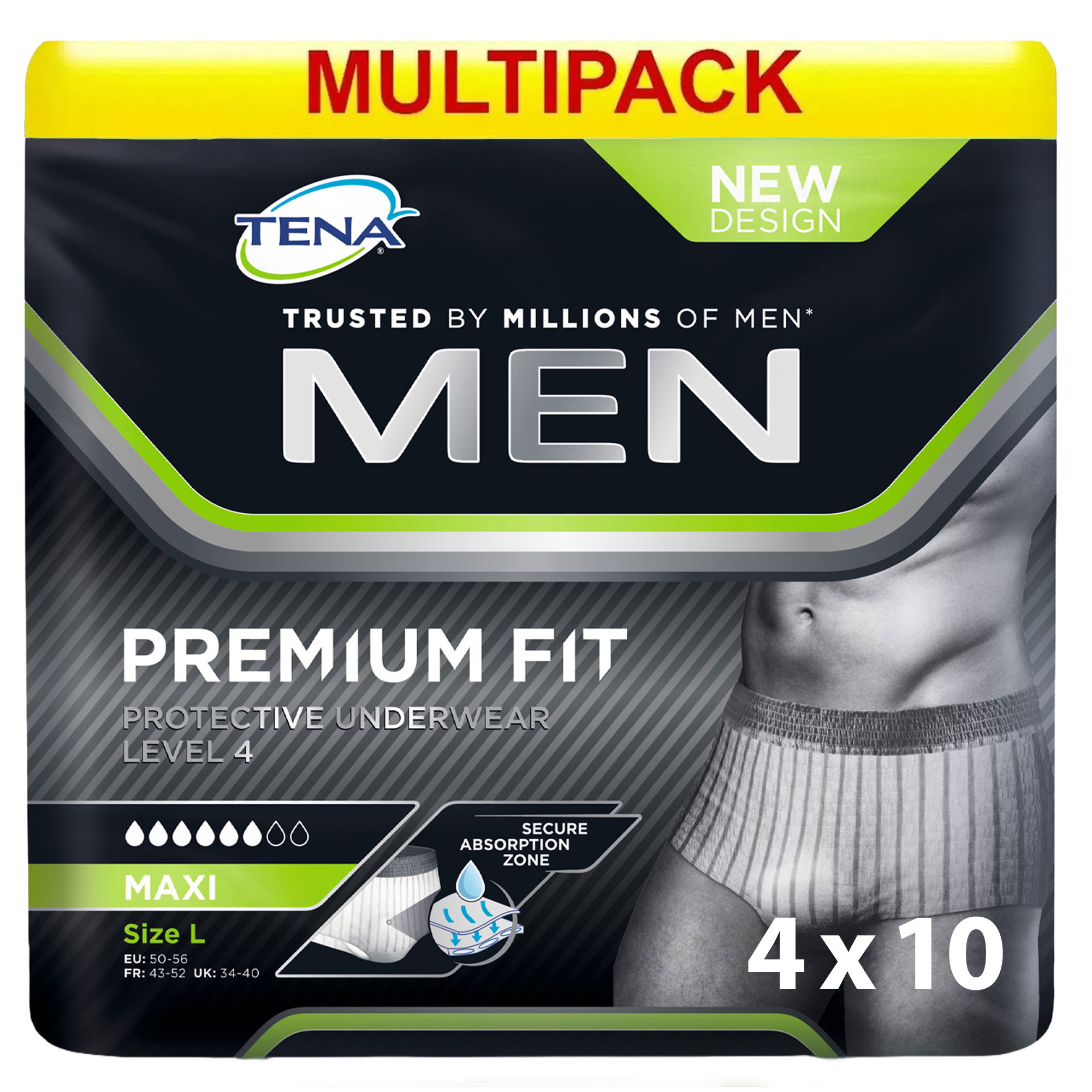 Inkontinenzunterwäsche | TENA Men Premium Fit Level 4 Maxi