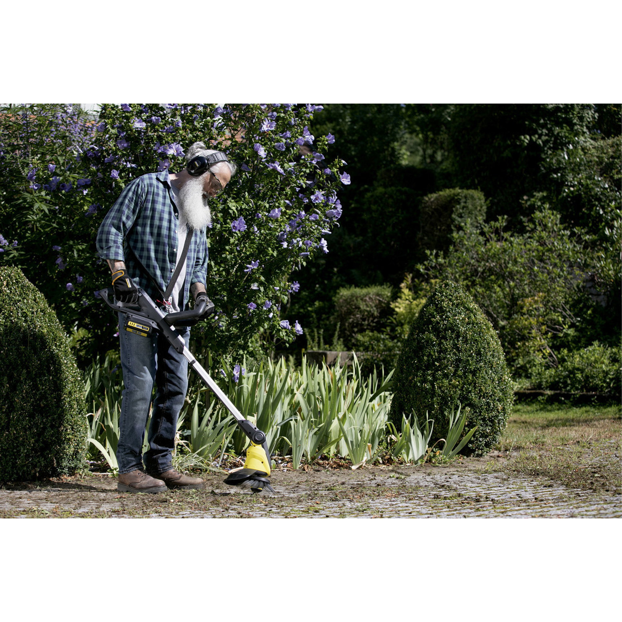 Gartengerät, Rasenwerkzeug, Gartenpflege, Werkzeug, Kopf gelb