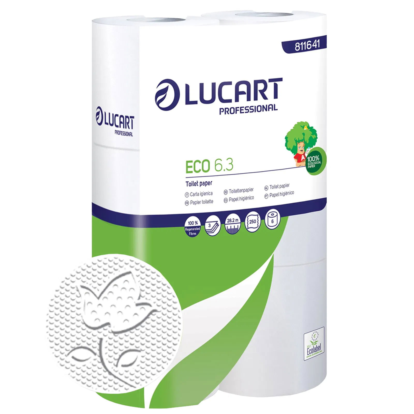 Lucart Eco 6.3 carta igienica 3 veli riciclata 250 strappi