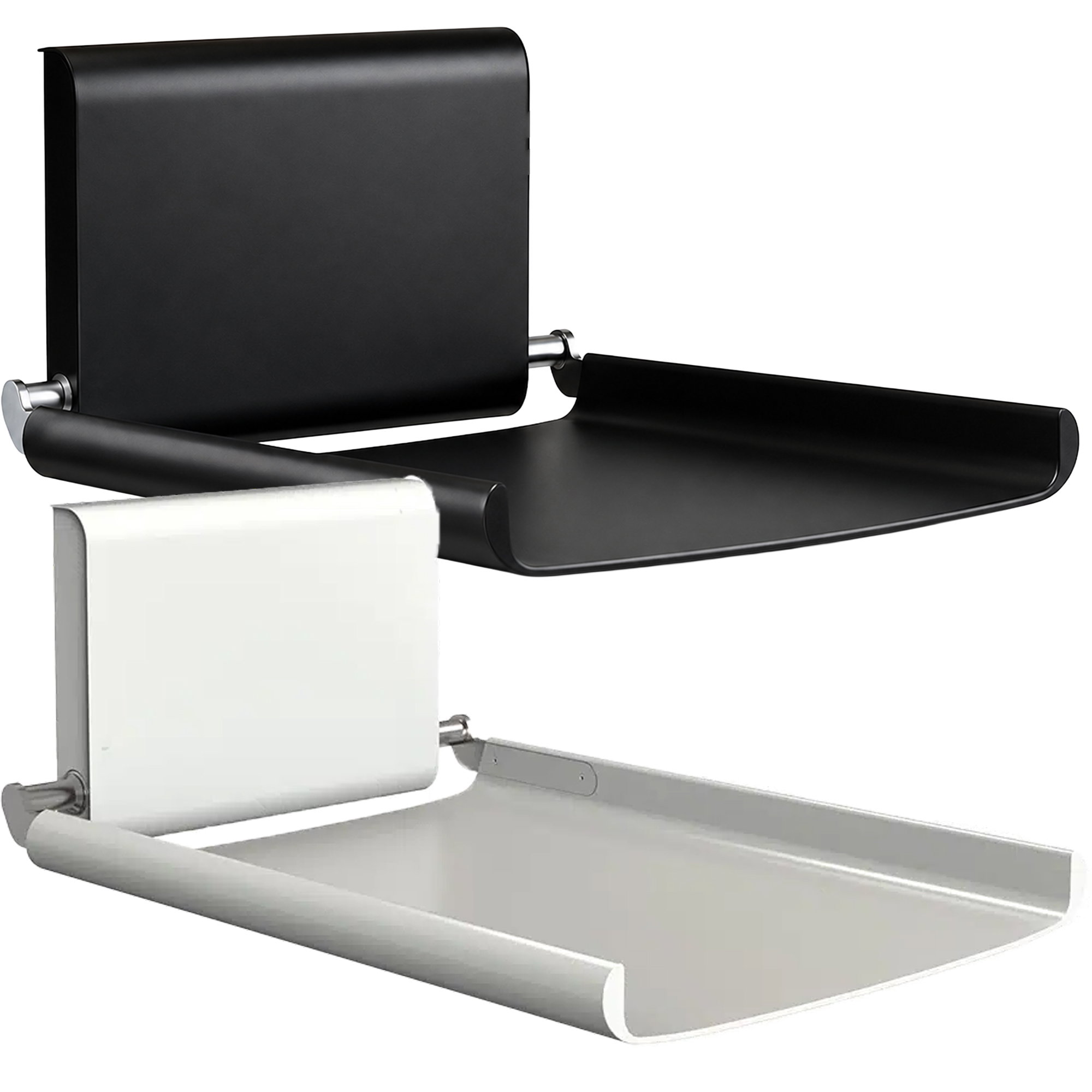 Bürohalterung, Wandhalterung, Pultablage, Stahldesign, Schwarz/Weiß