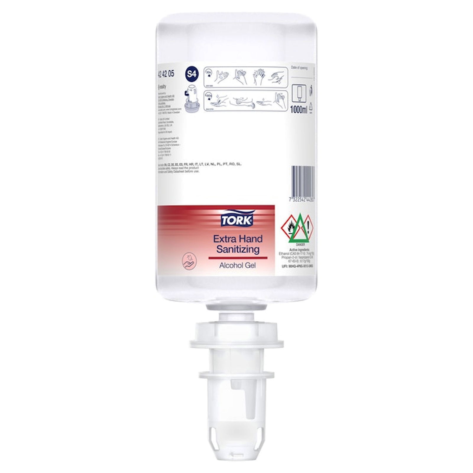 Tork 424205 Extra Desinfizierendes Hand Alkohol Gel S4