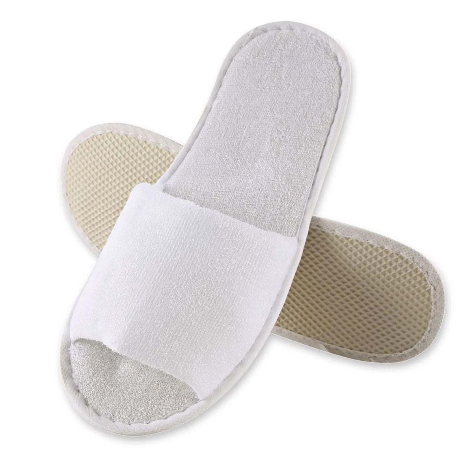 Hotelslipper Polyester weiss offen 31 cm
