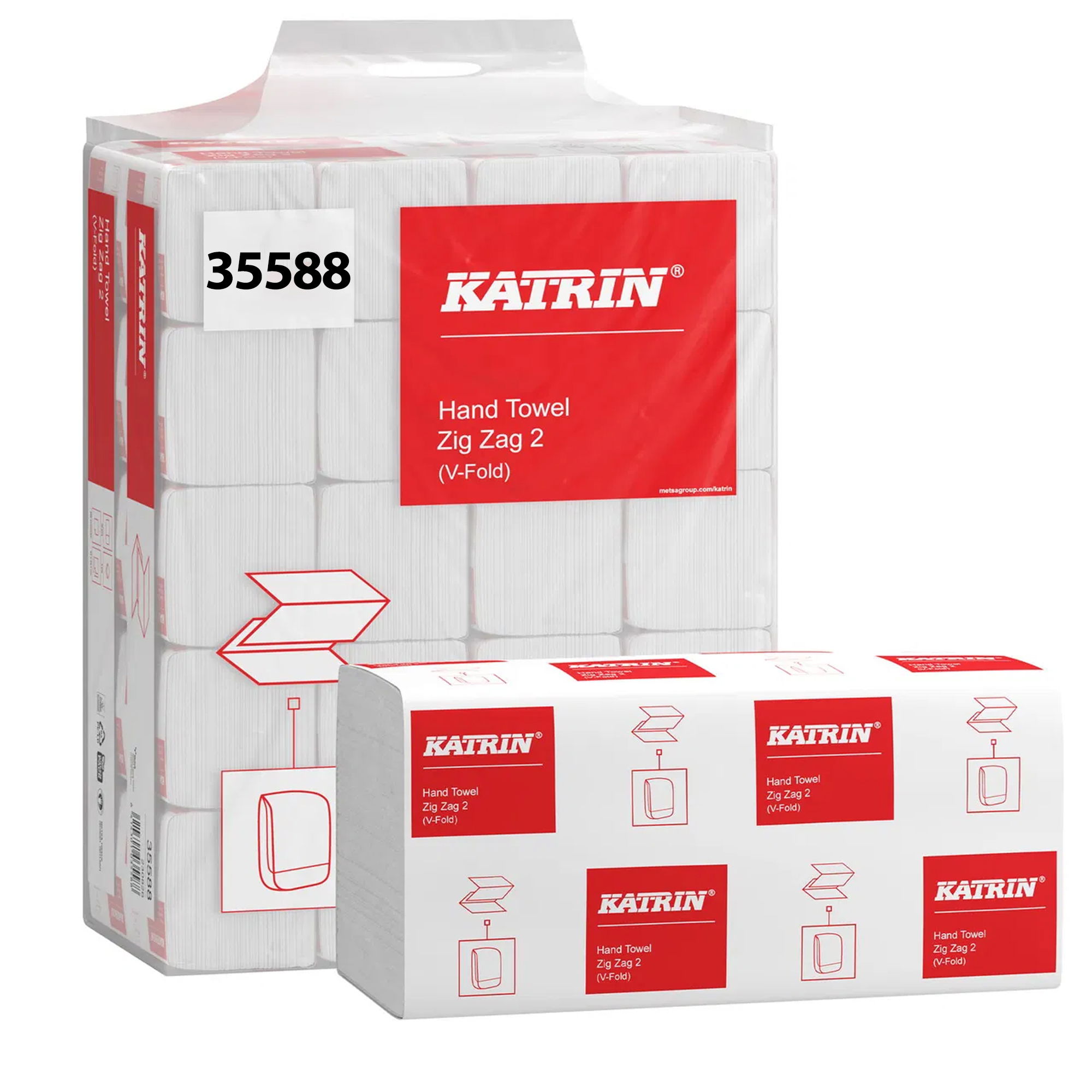 Papierhandtücher | V-Falz | 2-lagig | Katrin