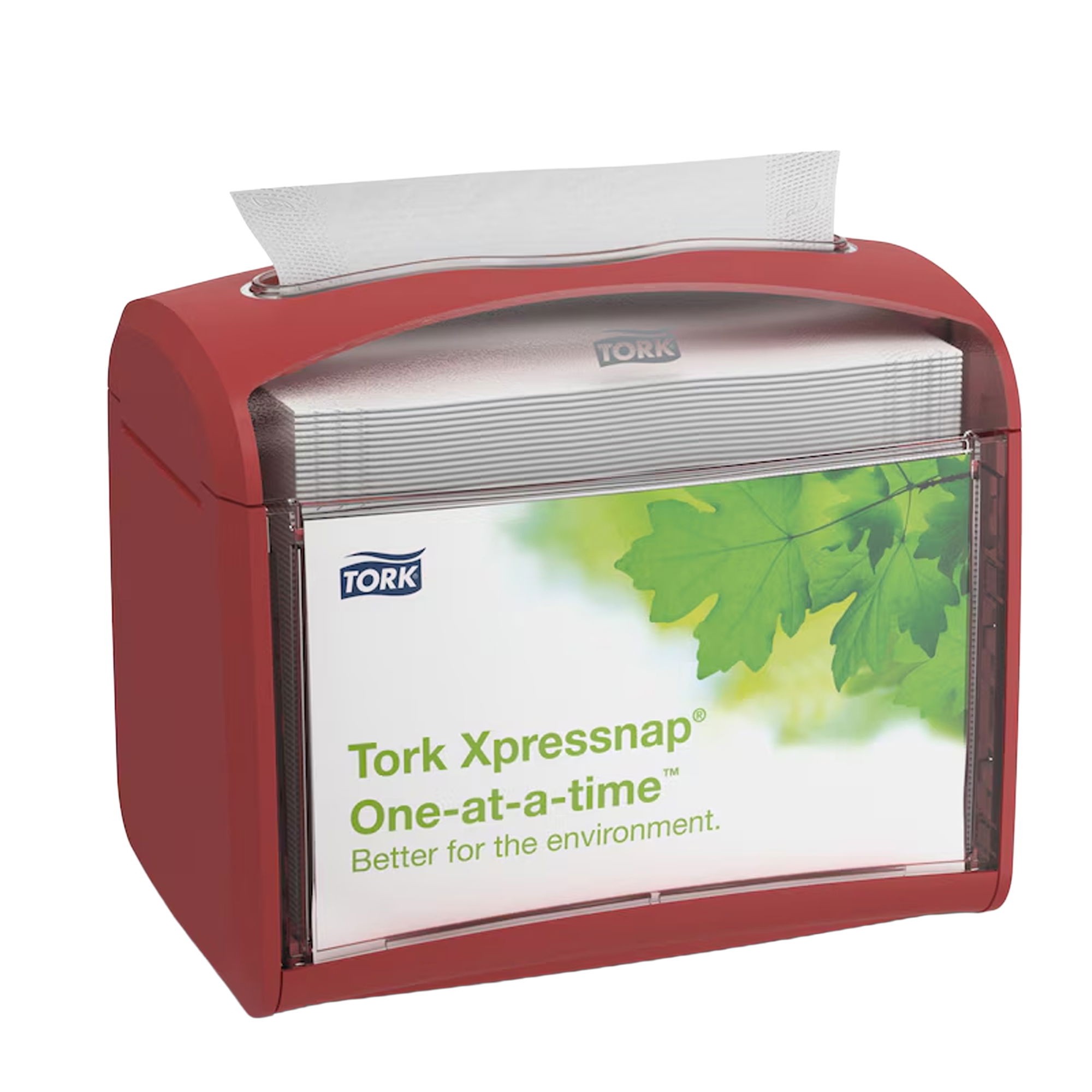 Distributeur de serviettes | Plastique | Rouge | Tork 272612 N4