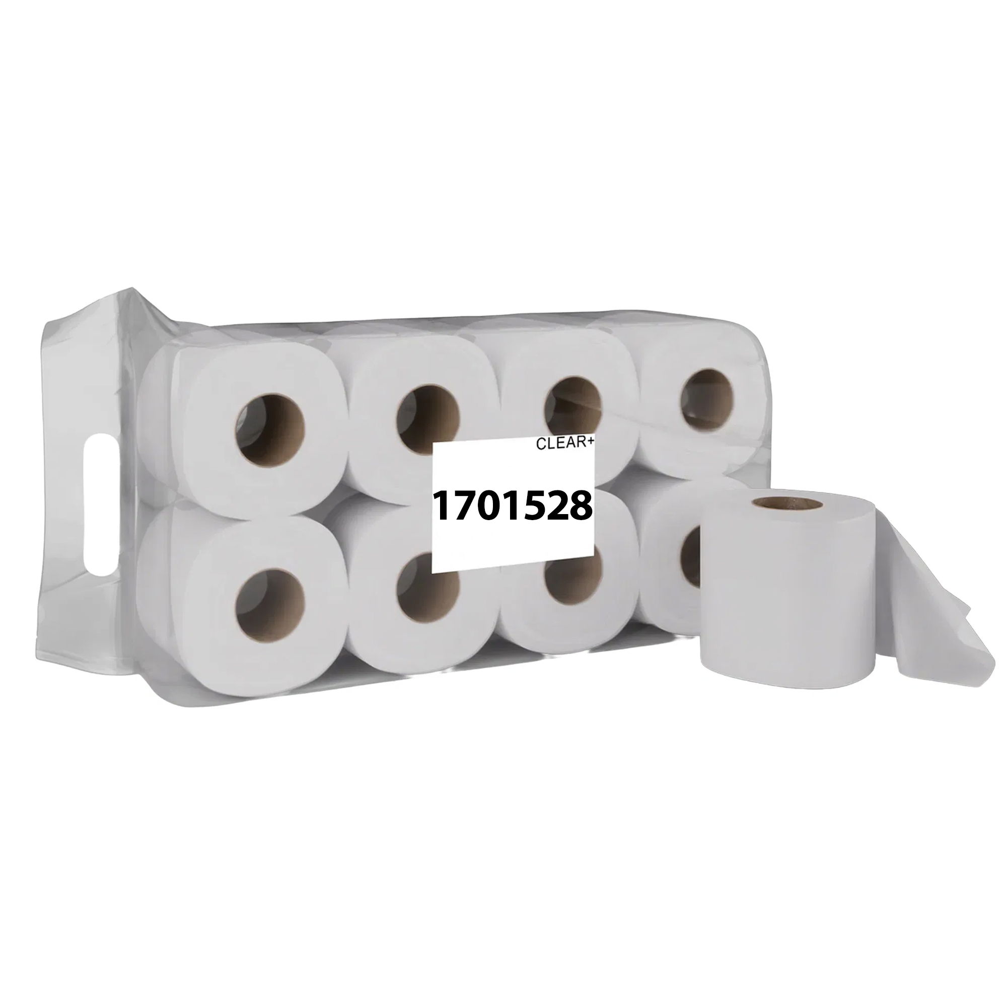 Toilettenpapier | 2-lagig | Zellstoff | 250 Blatt | Clear+