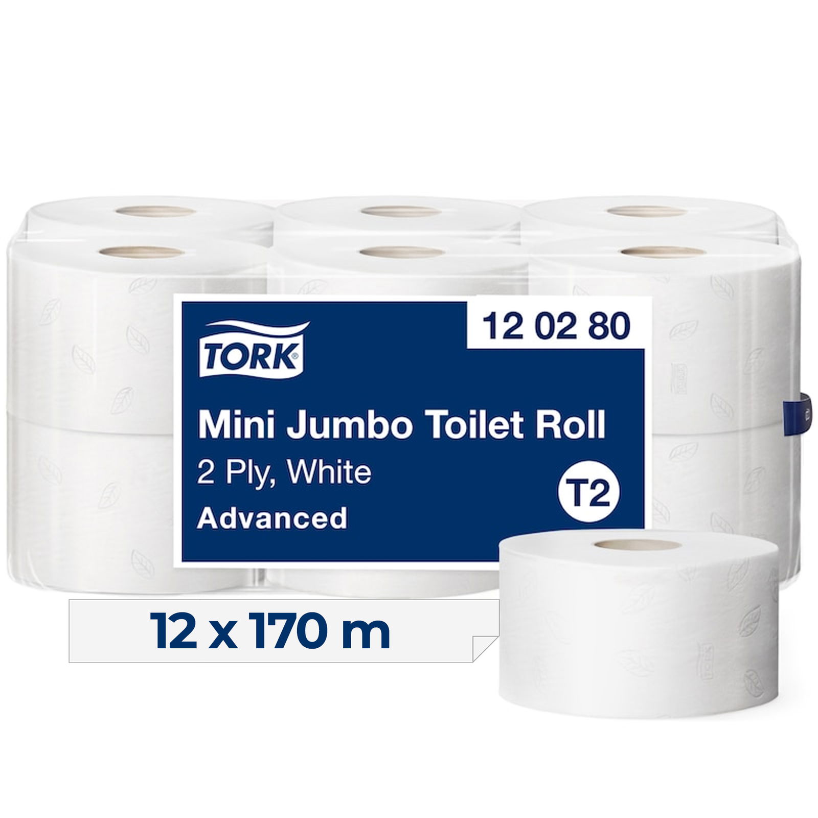 Tork 120280 T2 carta igienica Mini Jumbo Advanced 2 veli