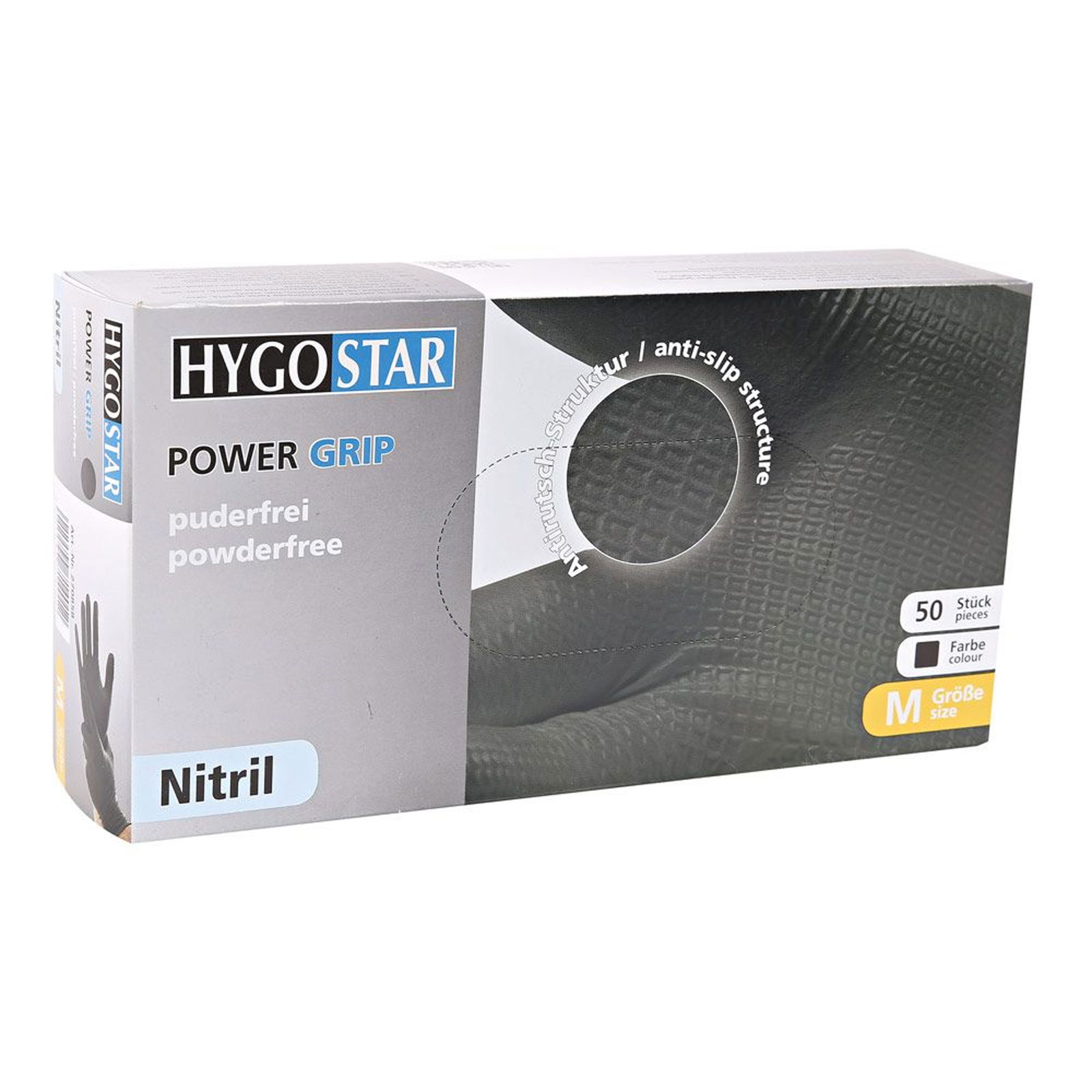 Nitrile gloves black Power Grip powder-free