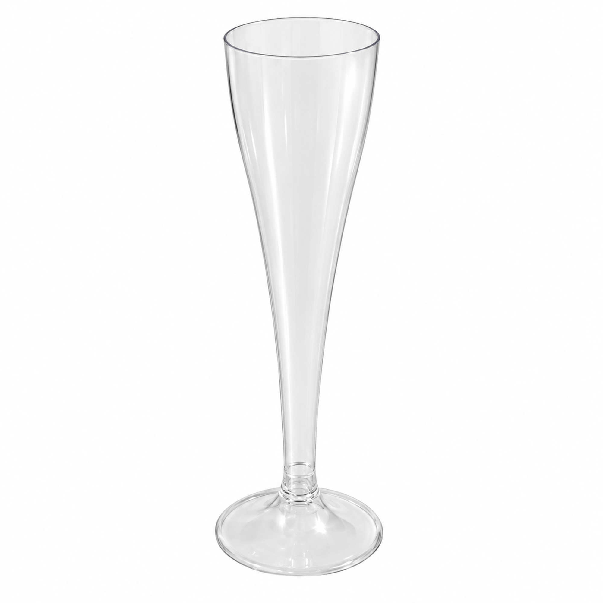 Disposable champagne glass | 100 ml | Plastic | Clear | Thermoflex