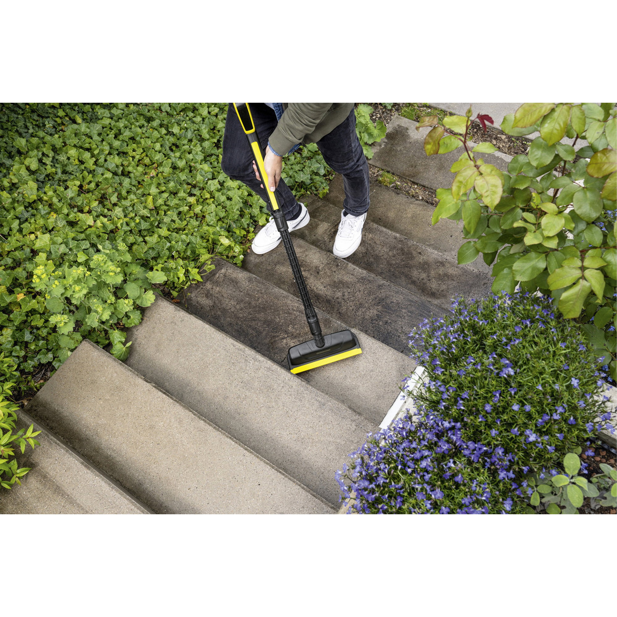 Bodenreiniger, Wischgerät, Stufenreinigung, Gartenscheiben?