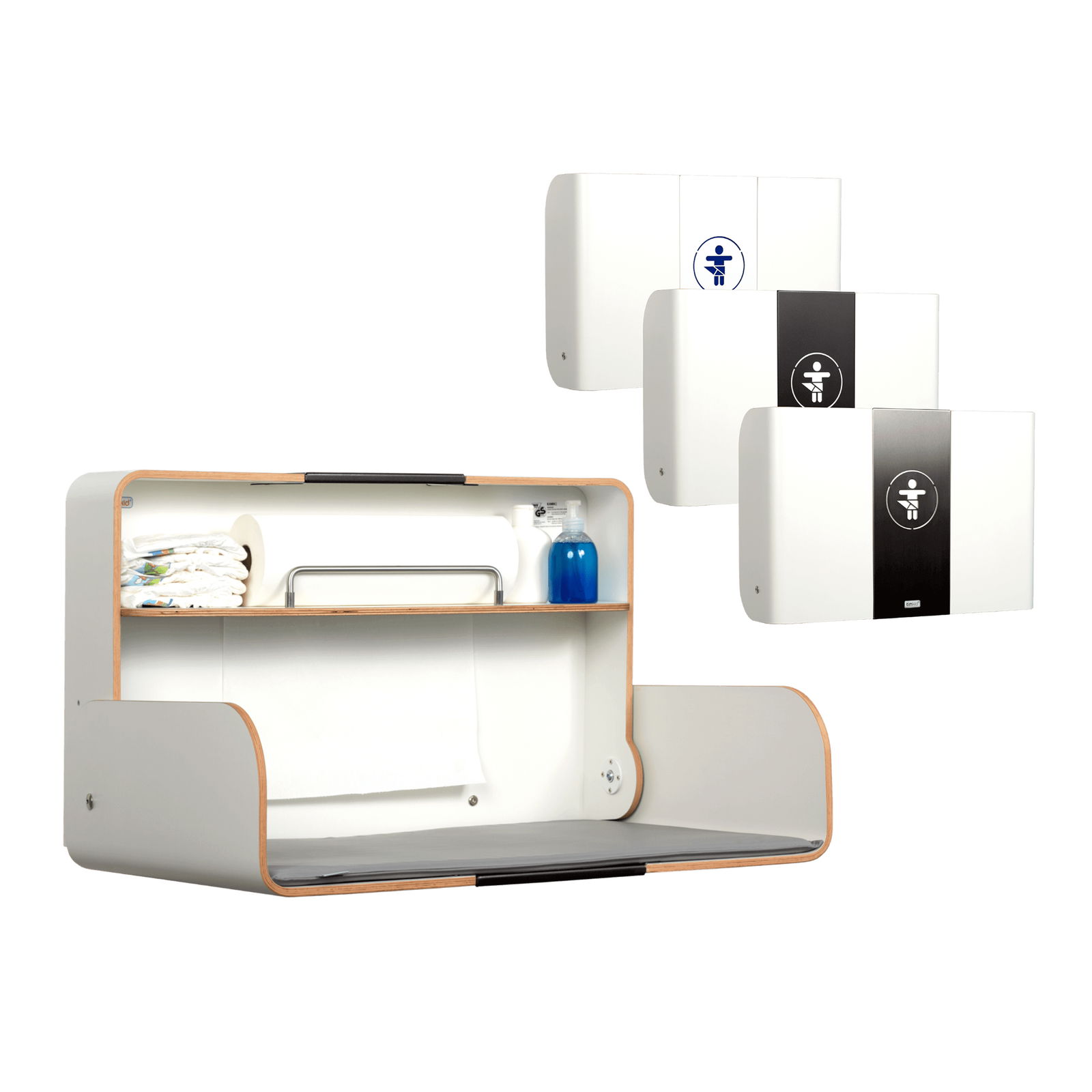 timkid KAWAQ Wickeltisch horizontal weiss